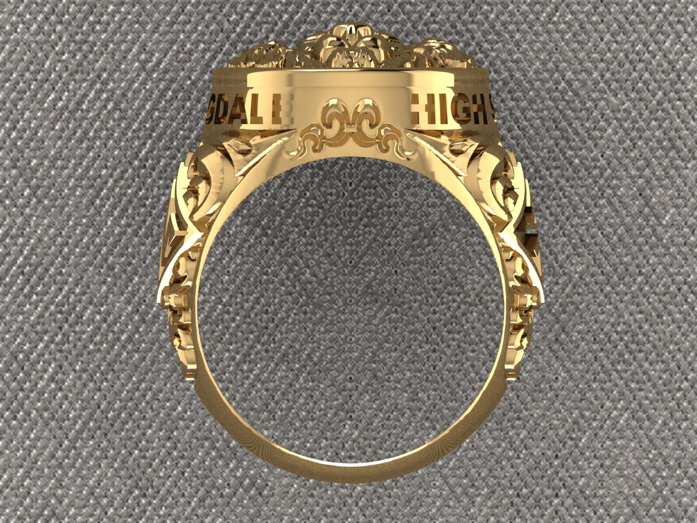 Lion School Ring view 3