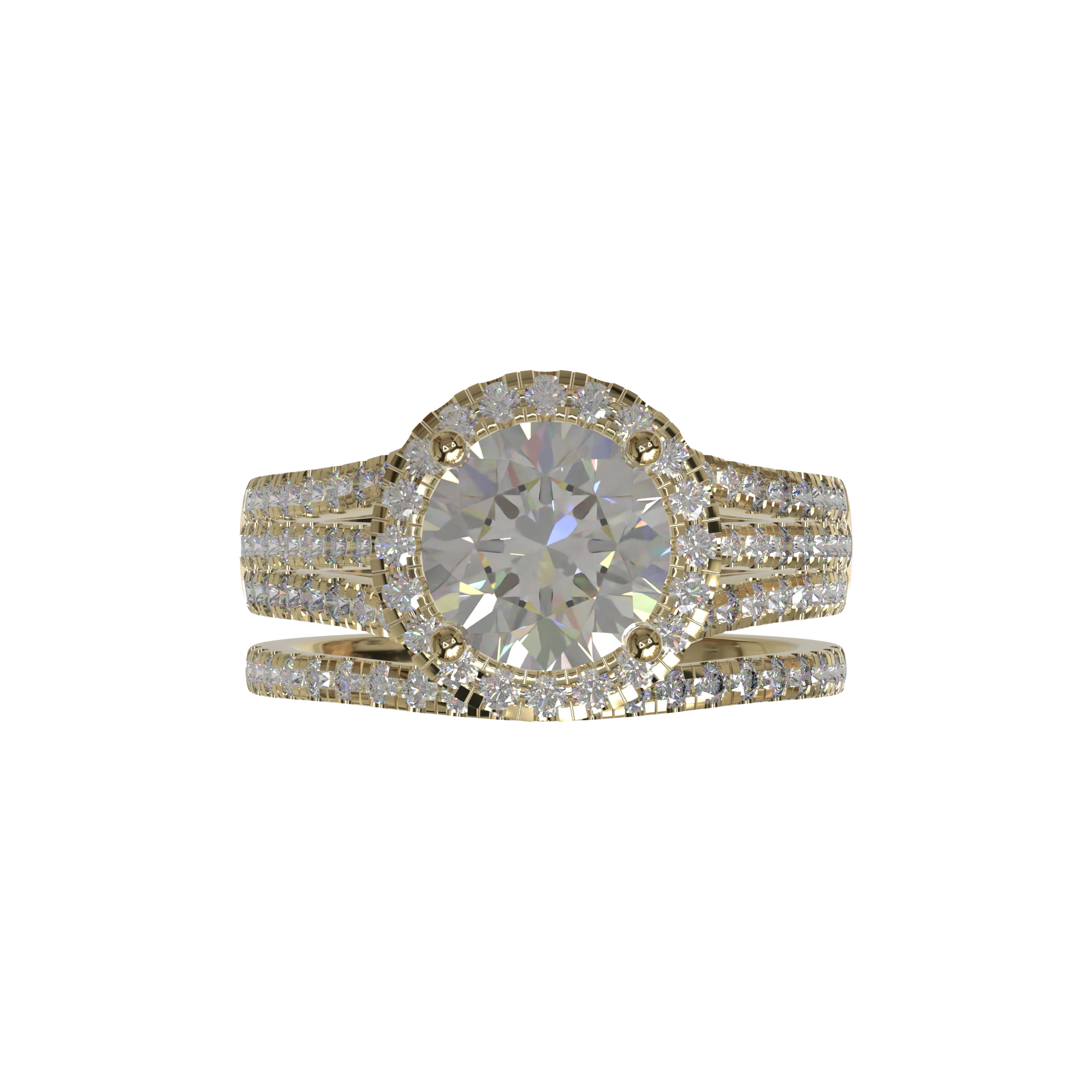 Engagement And Wedding Ring view 4