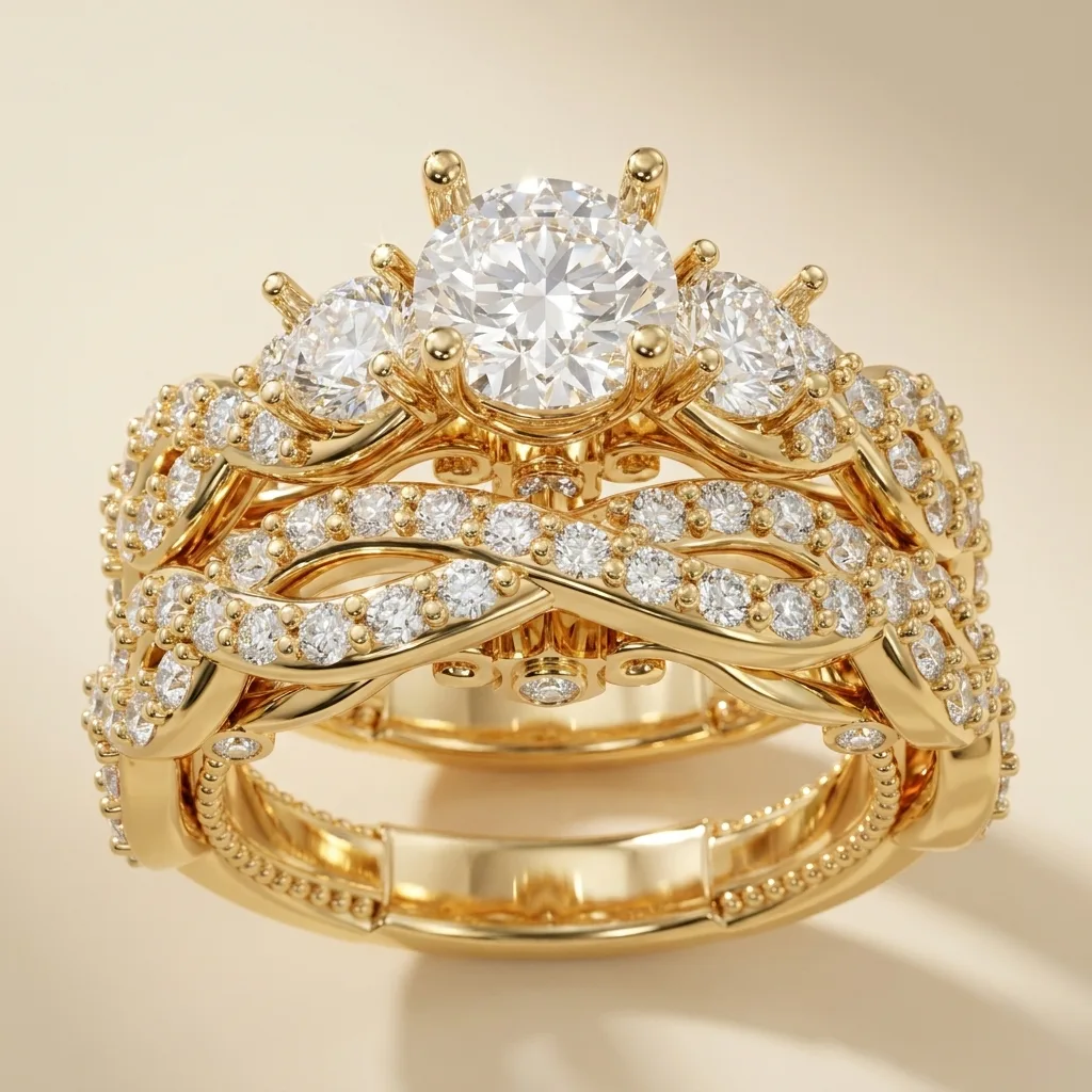 Engagement And Wedding Ring