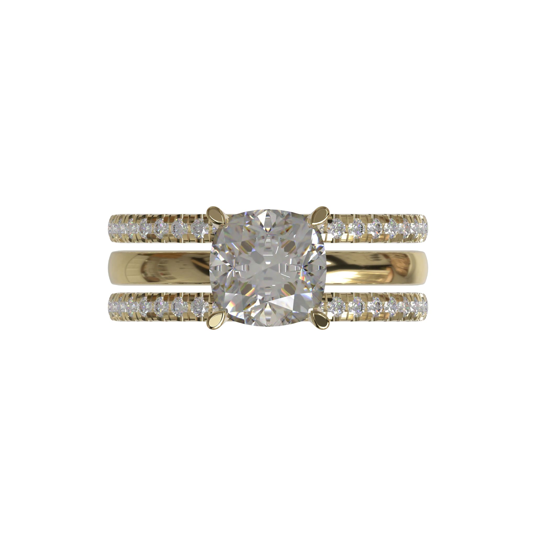 Engagement And Wedding Ring view 4