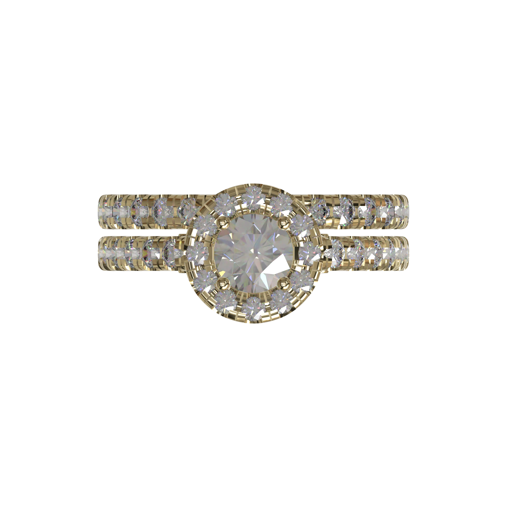Engagement And Wedding Ring view 4