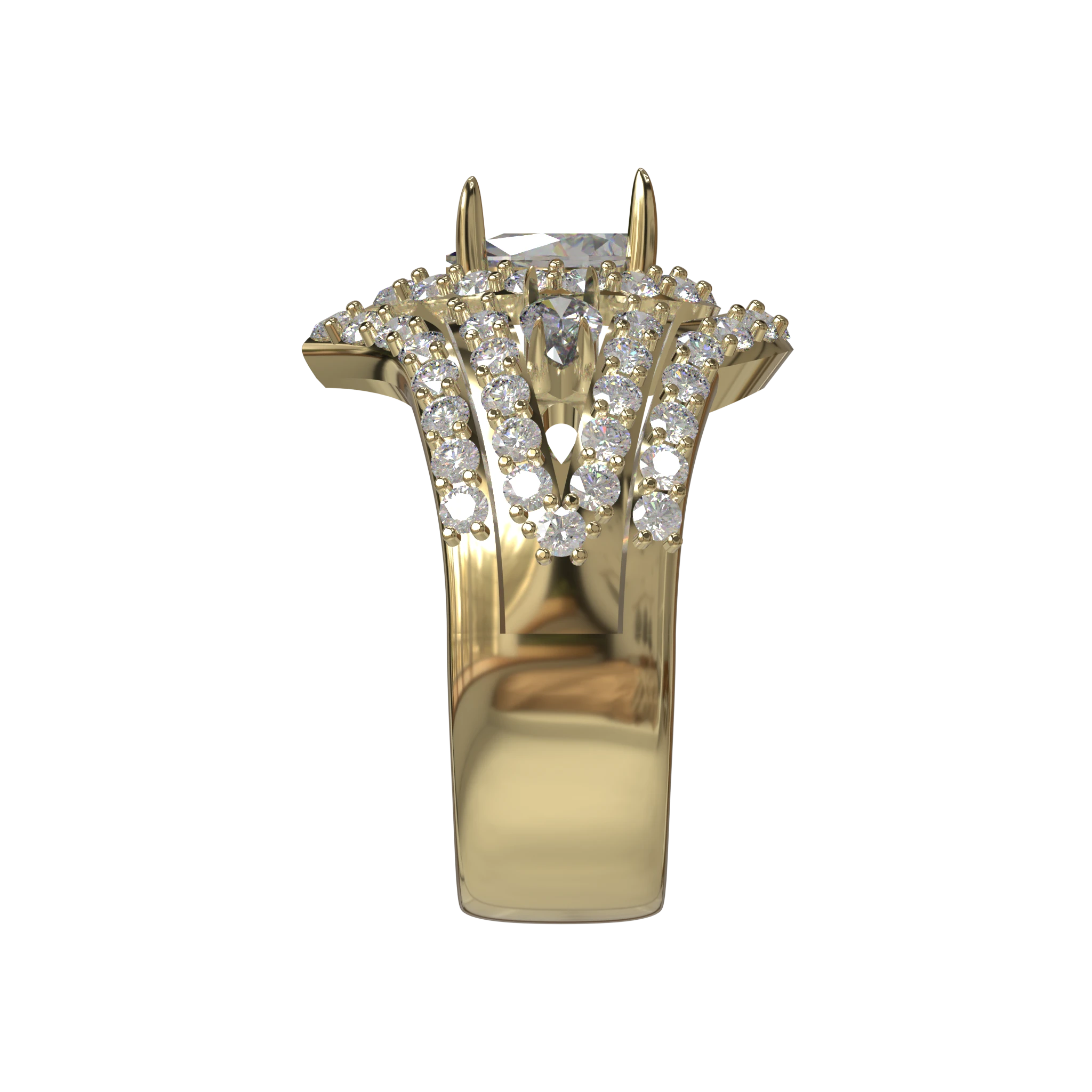 Engagement And Wedding Ring view 3