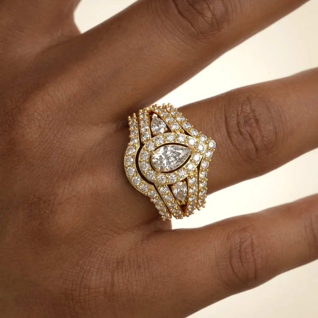 Engagement And Wedding Ring view 2