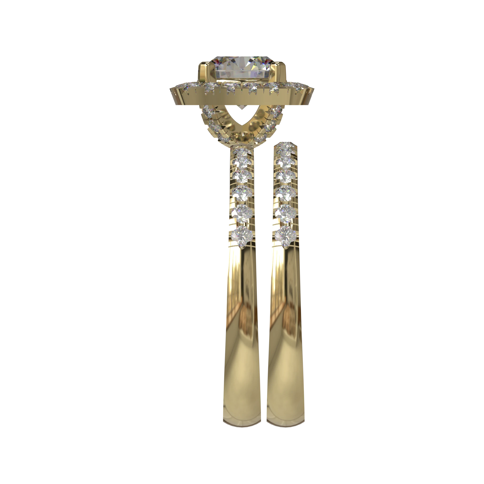 Engagement And Wedding Ring view 3