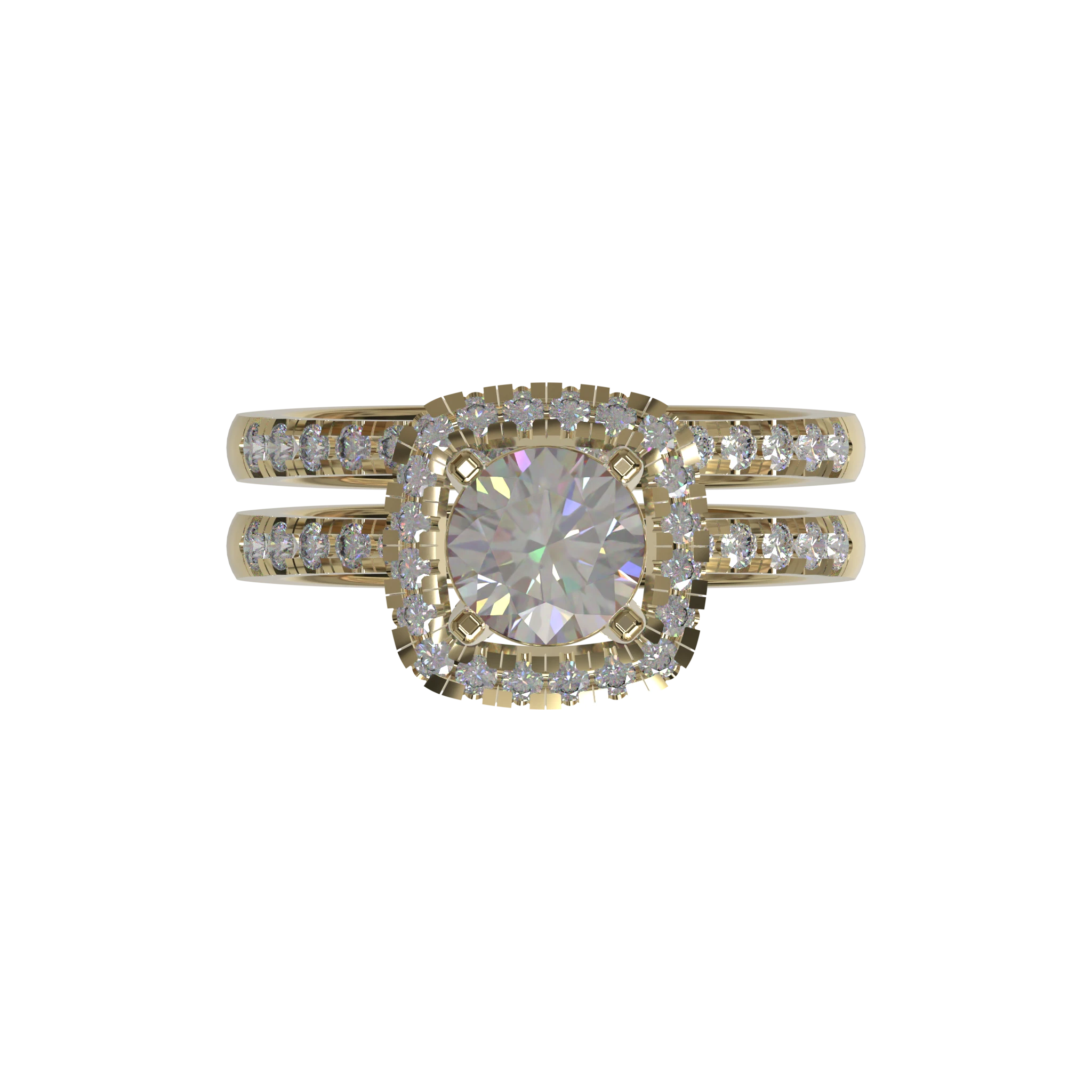 Engagement And Wedding Ring view 4
