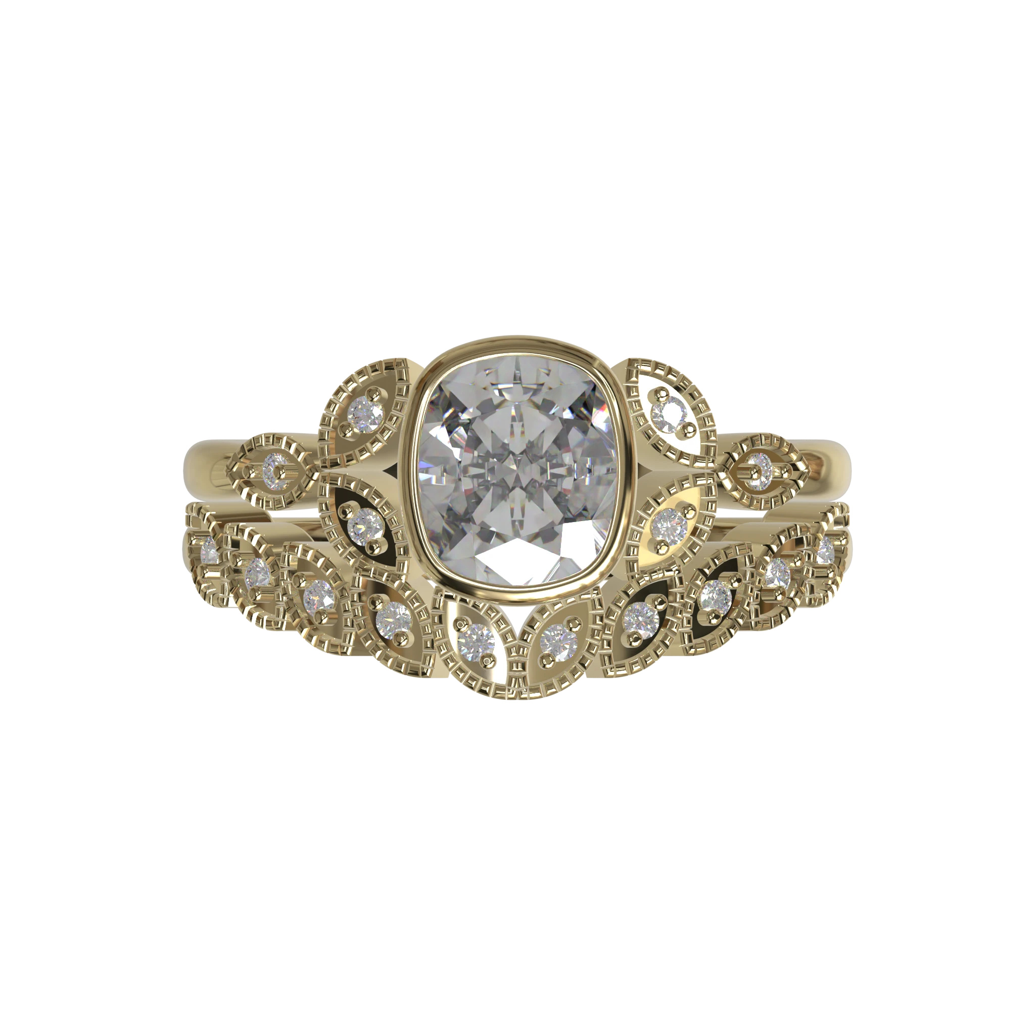 Engagement And Wedding Ring view 4
