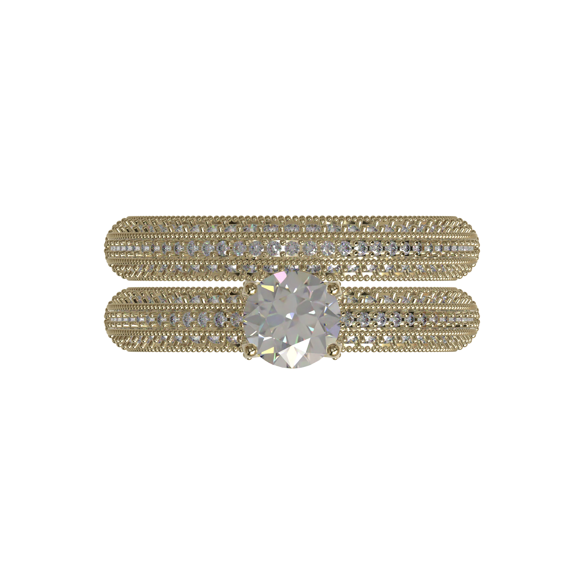 Engagement And Wedding Ring view 4