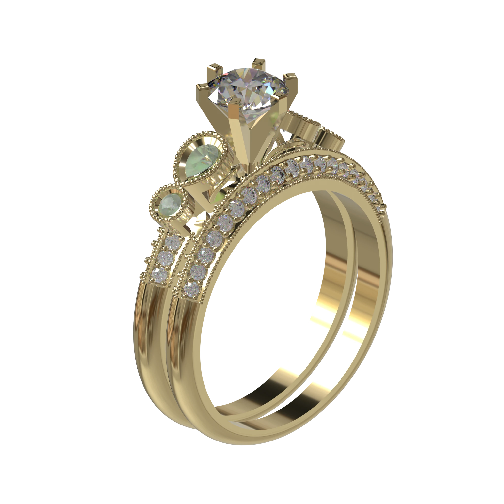 Engagement And Wedding Ring