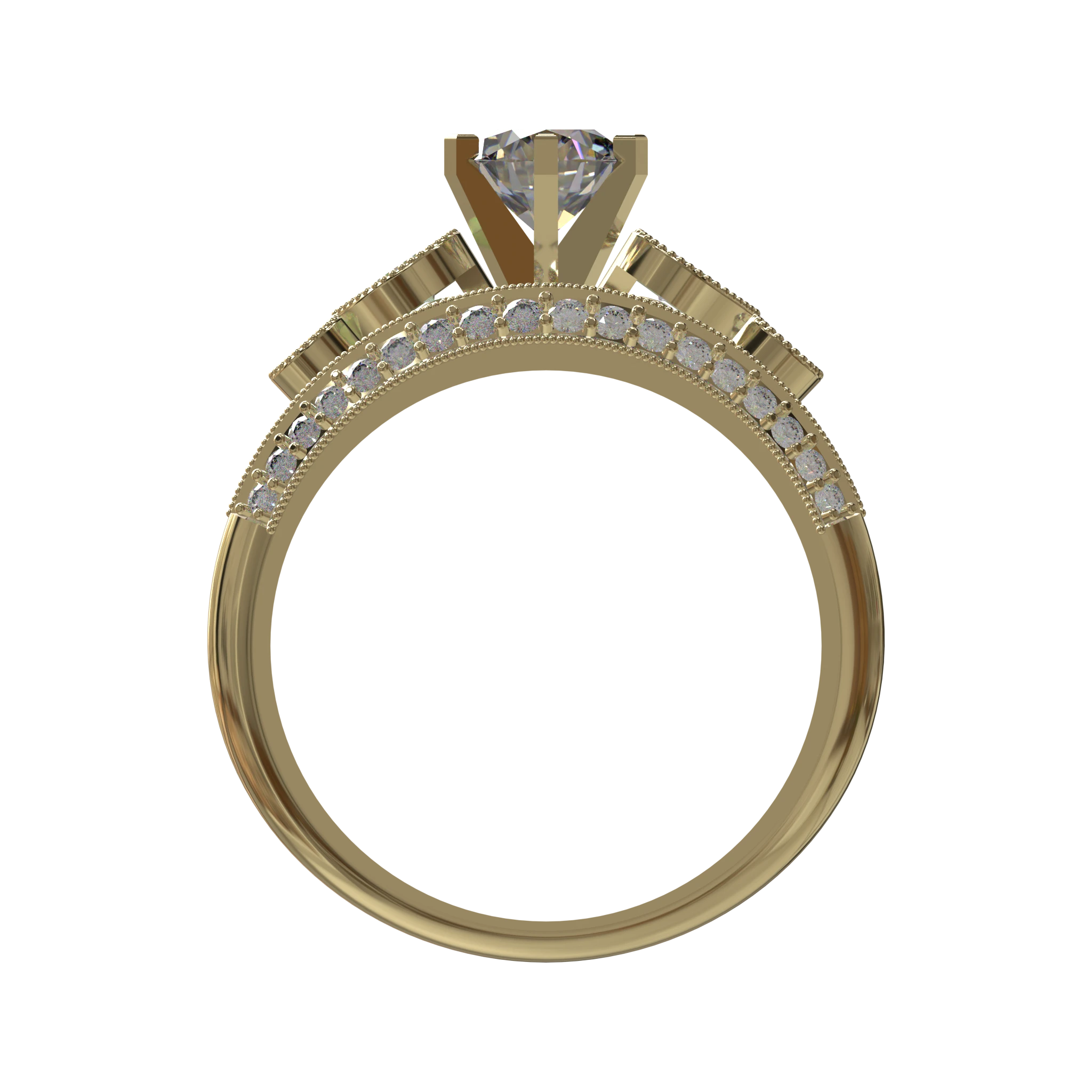 Engagement And Wedding Ring view 2