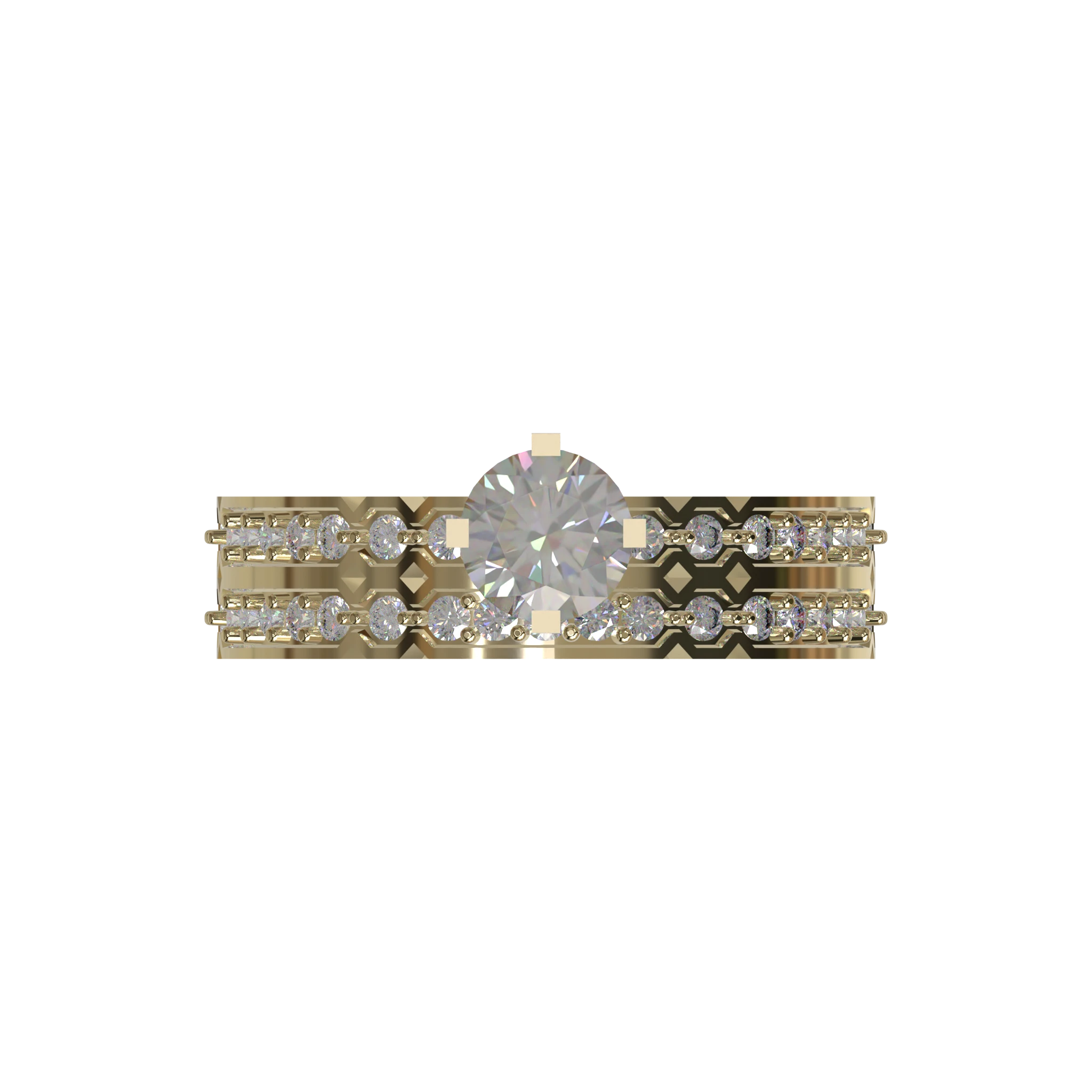 Engagement And Wedding Ring view 4