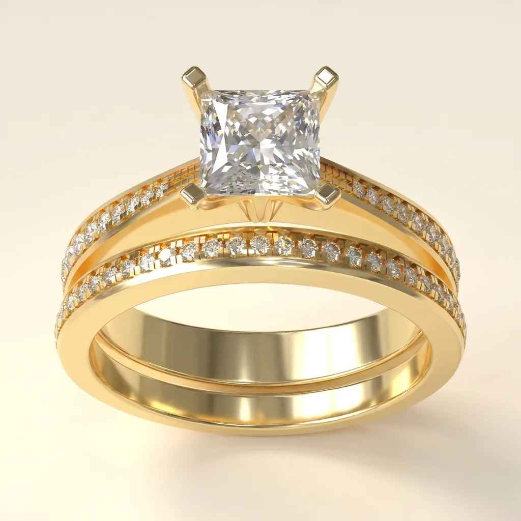 Engagement And Wedding Ring