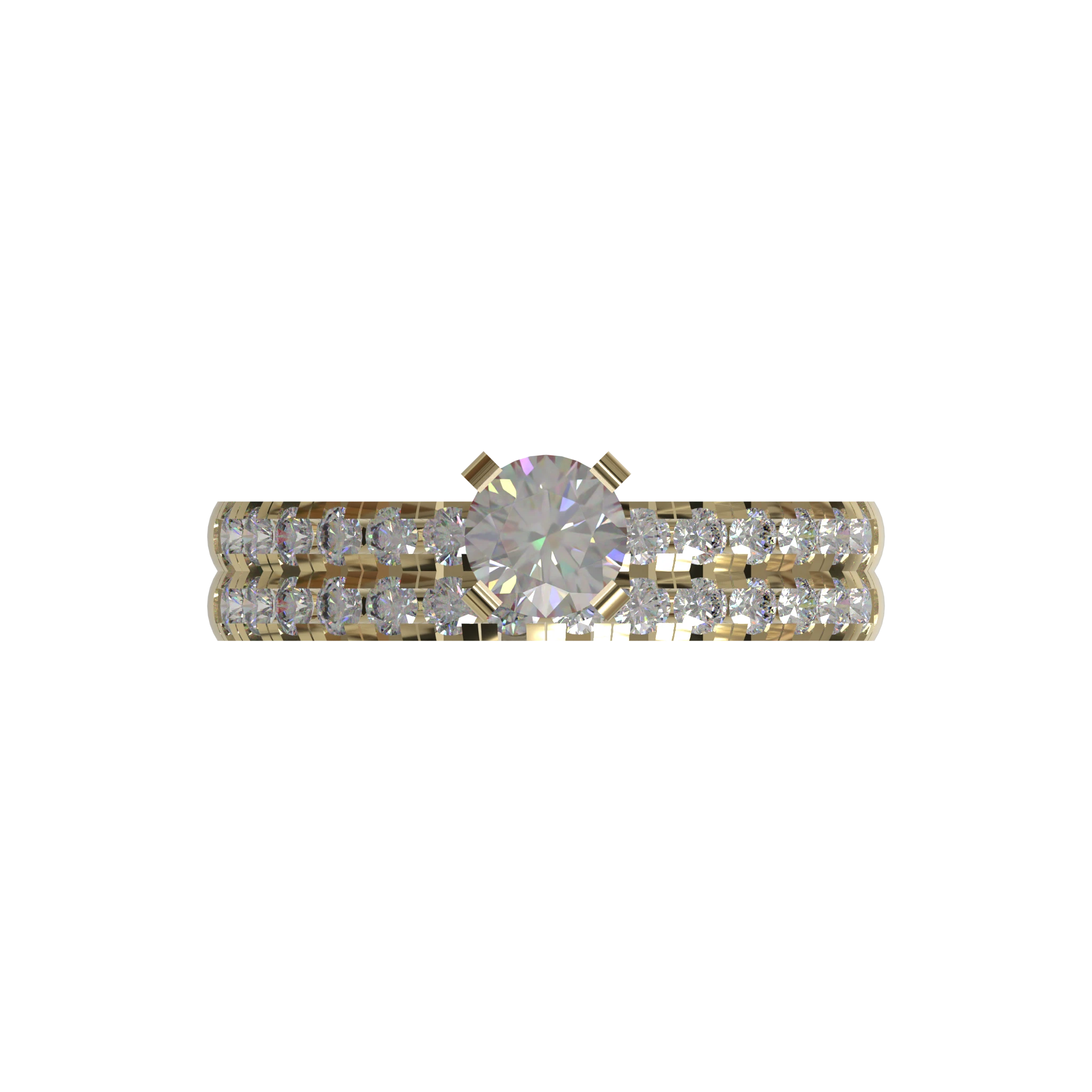 Engagement And Wedding Ring view 4