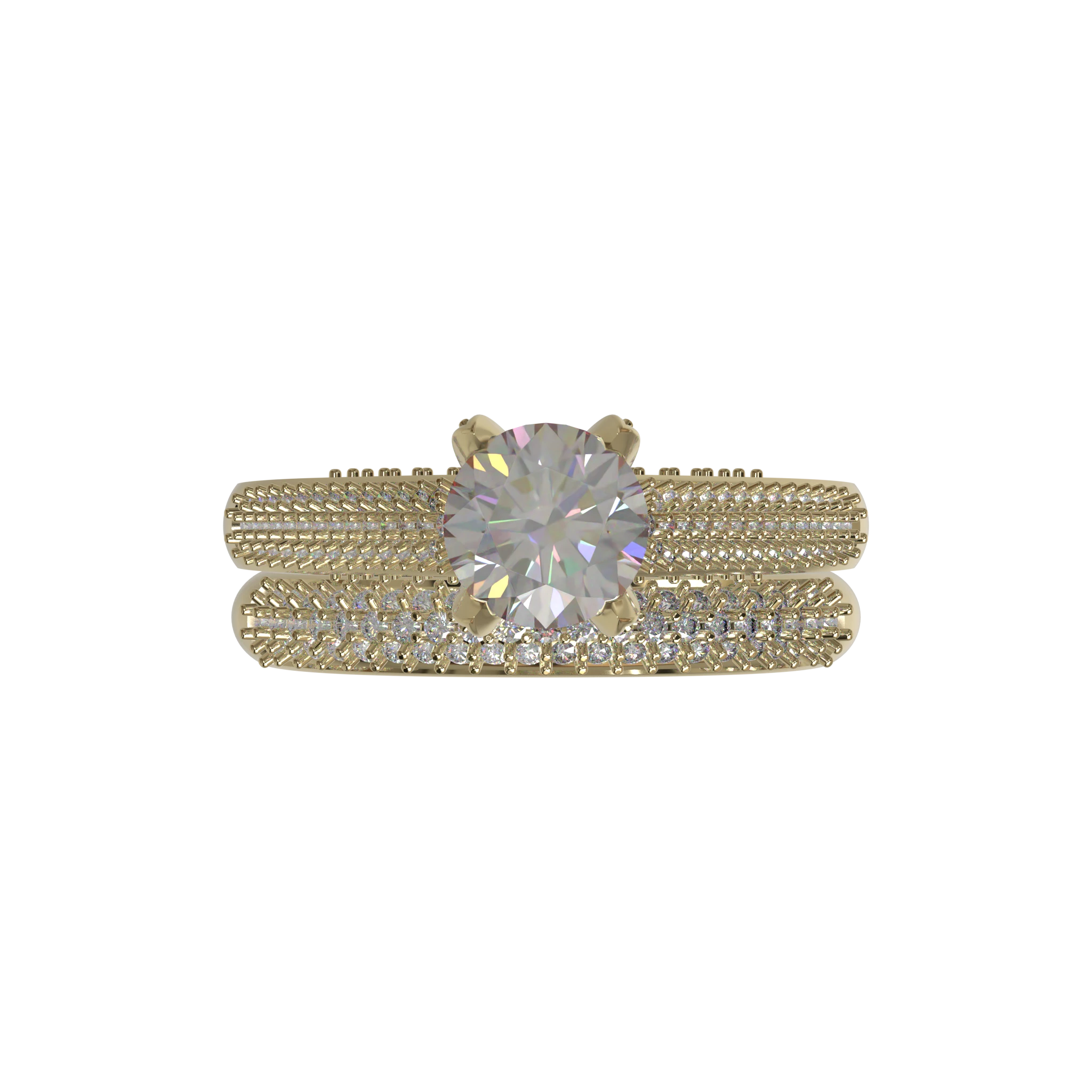 Engagement And Wedding Ring view 4