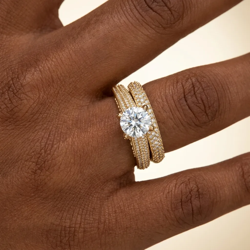 Engagement And Wedding Ring view 2