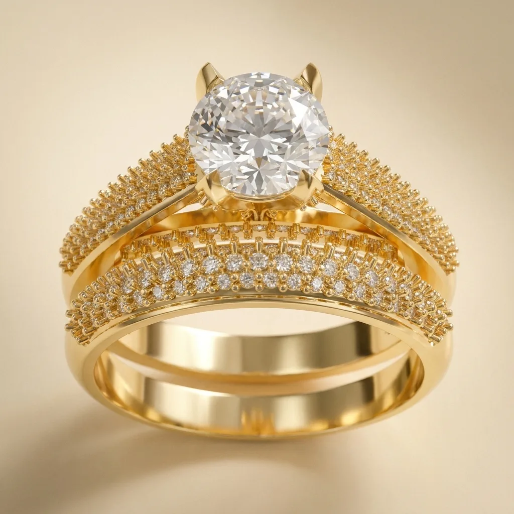 Engagement And Wedding Ring