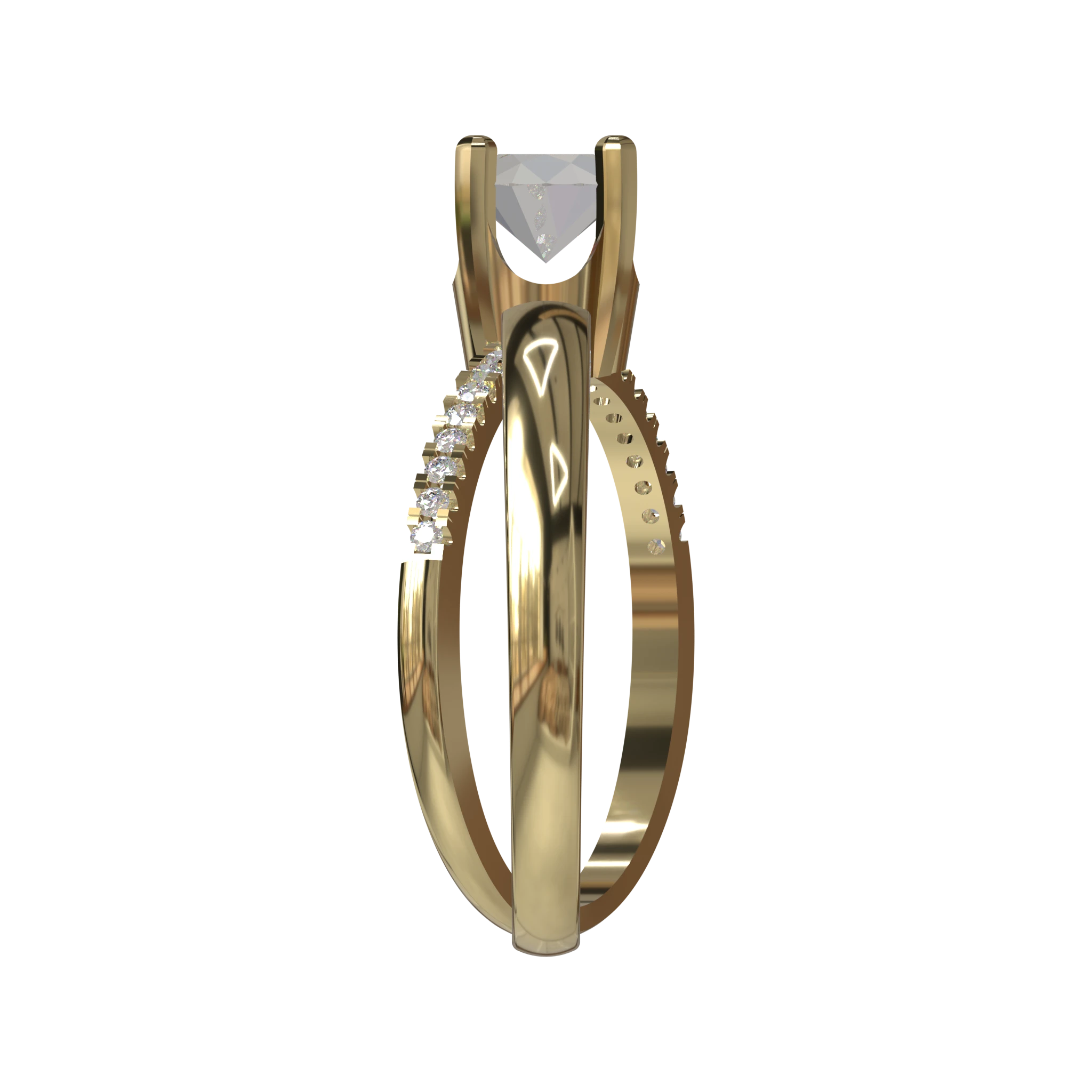 Engagement And Wedding Ring view 3