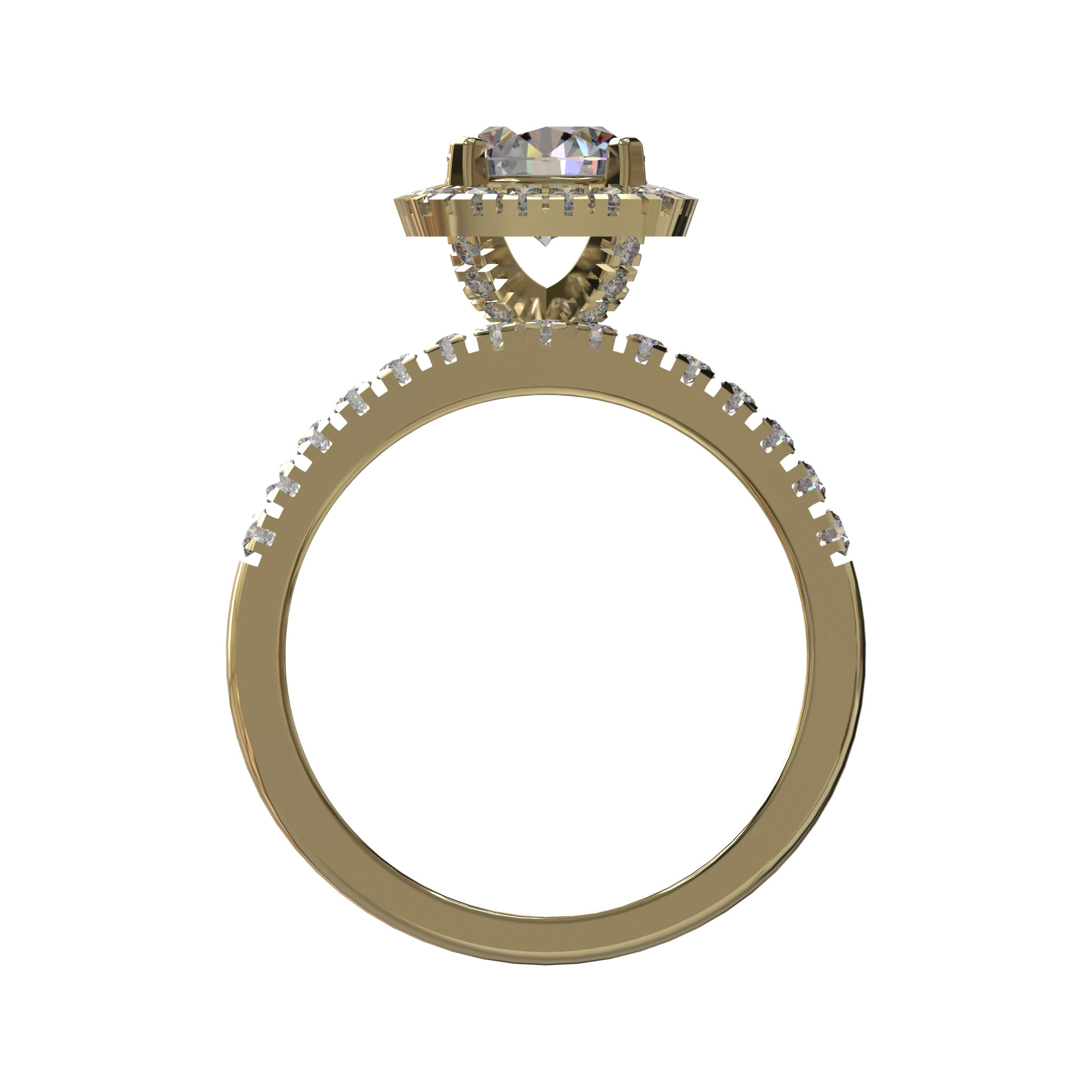 Engagement And Wedding Ring view 2