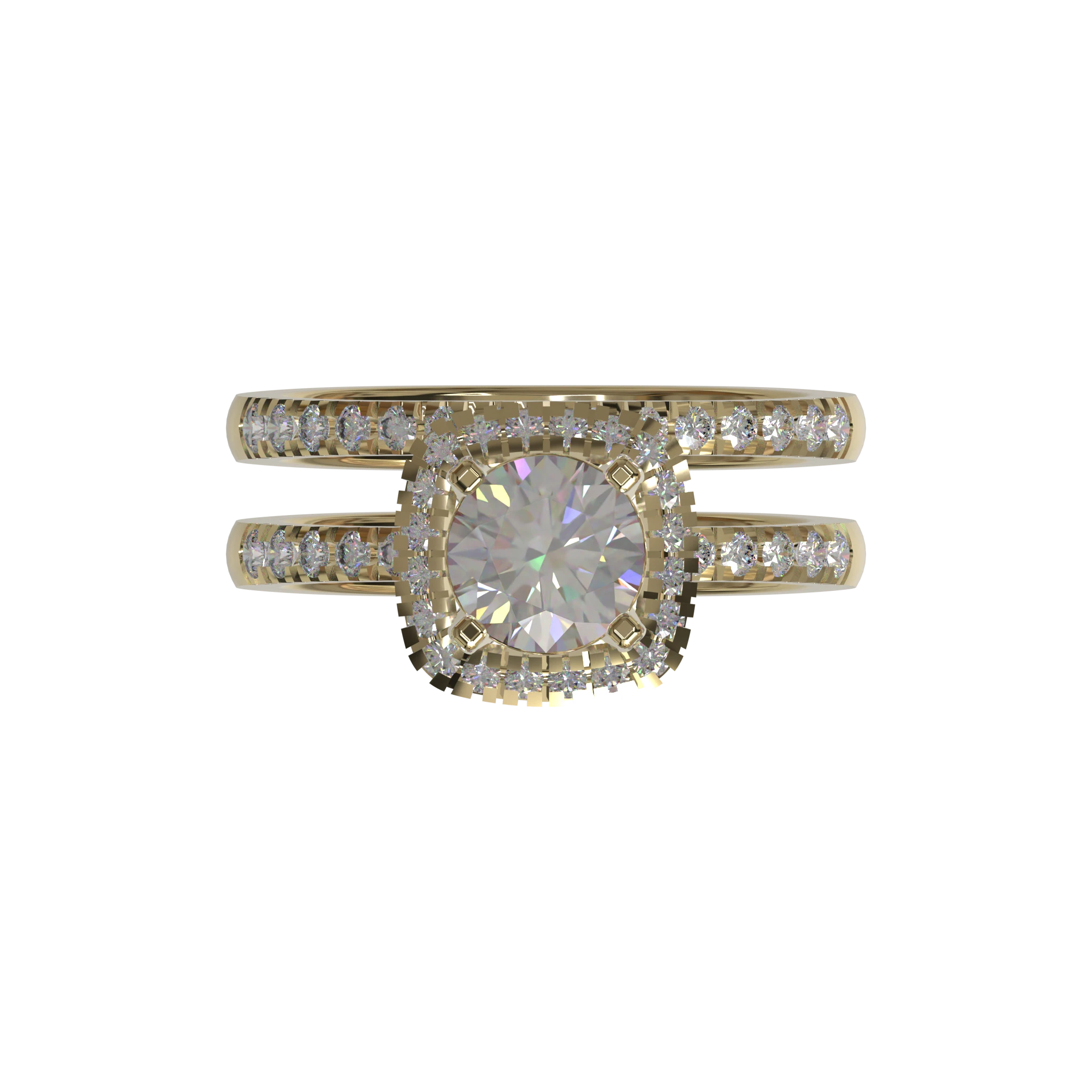 Engagement And Wedding Ring view 4