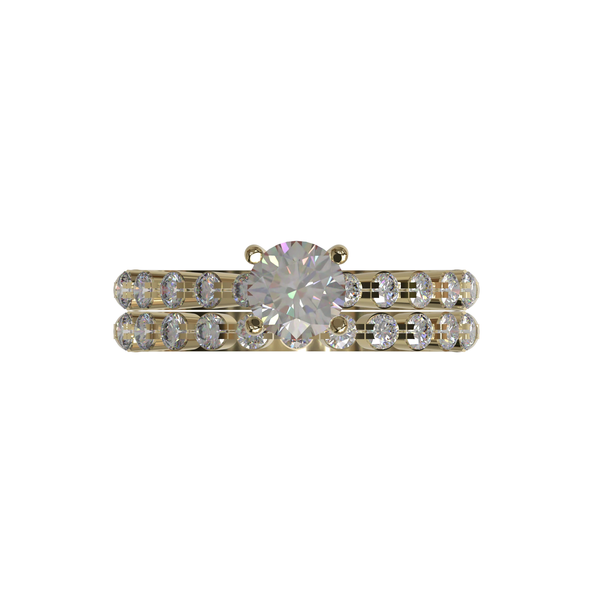 Engagement And Wedding Ring view 4