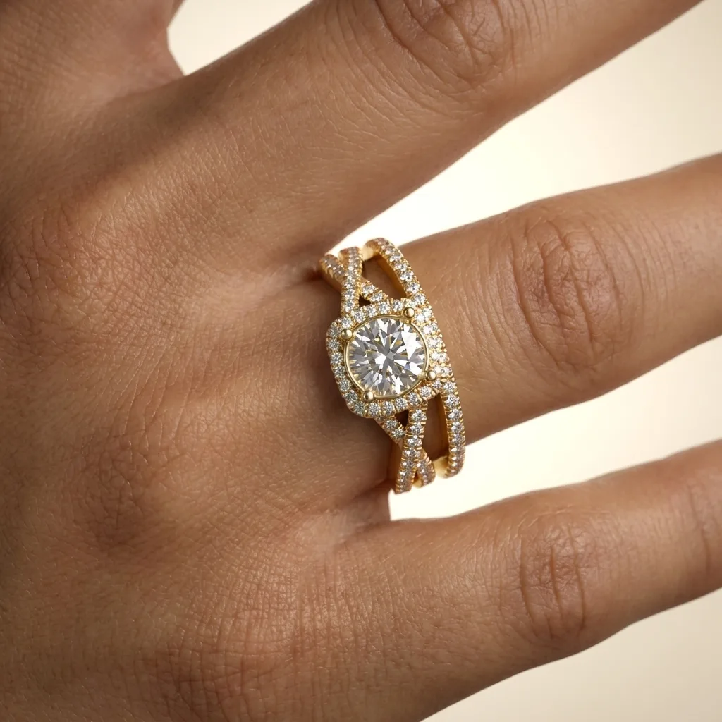 Engagement And Wedding Ring view 2