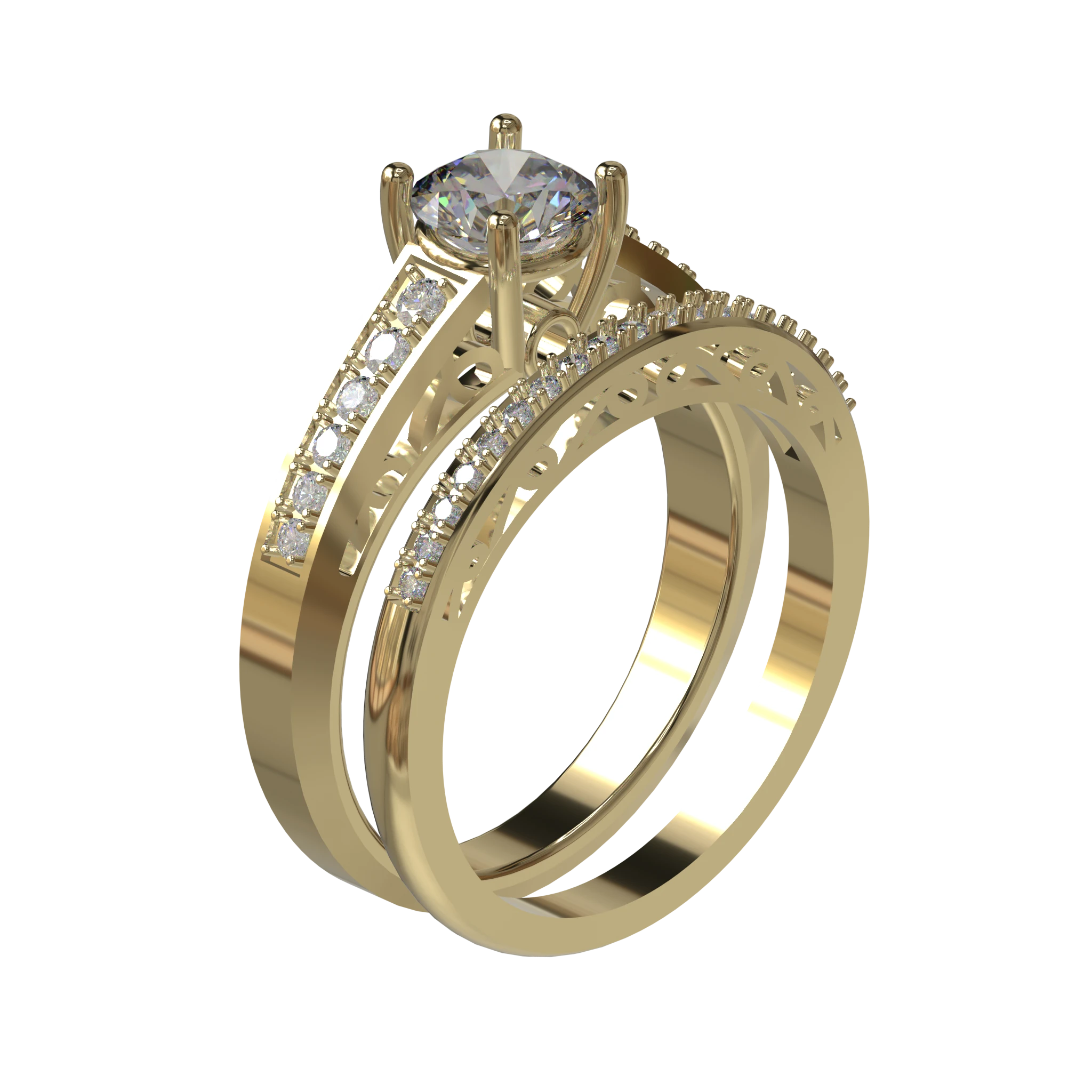 Engagement And Wedding Ring