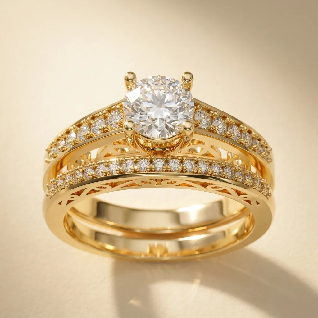 Engagement And Wedding Ring