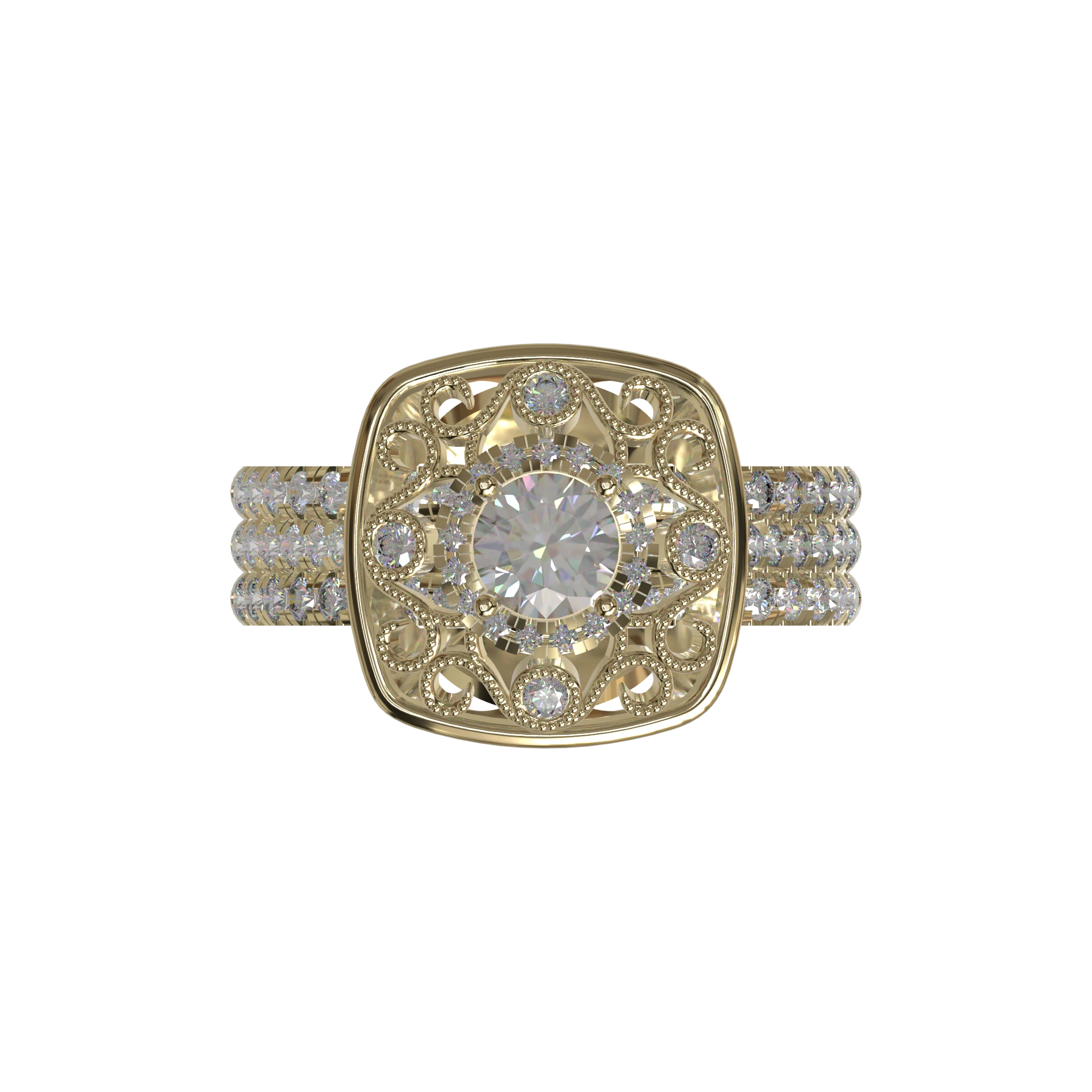 Engagement And Wedding Ring view 4
