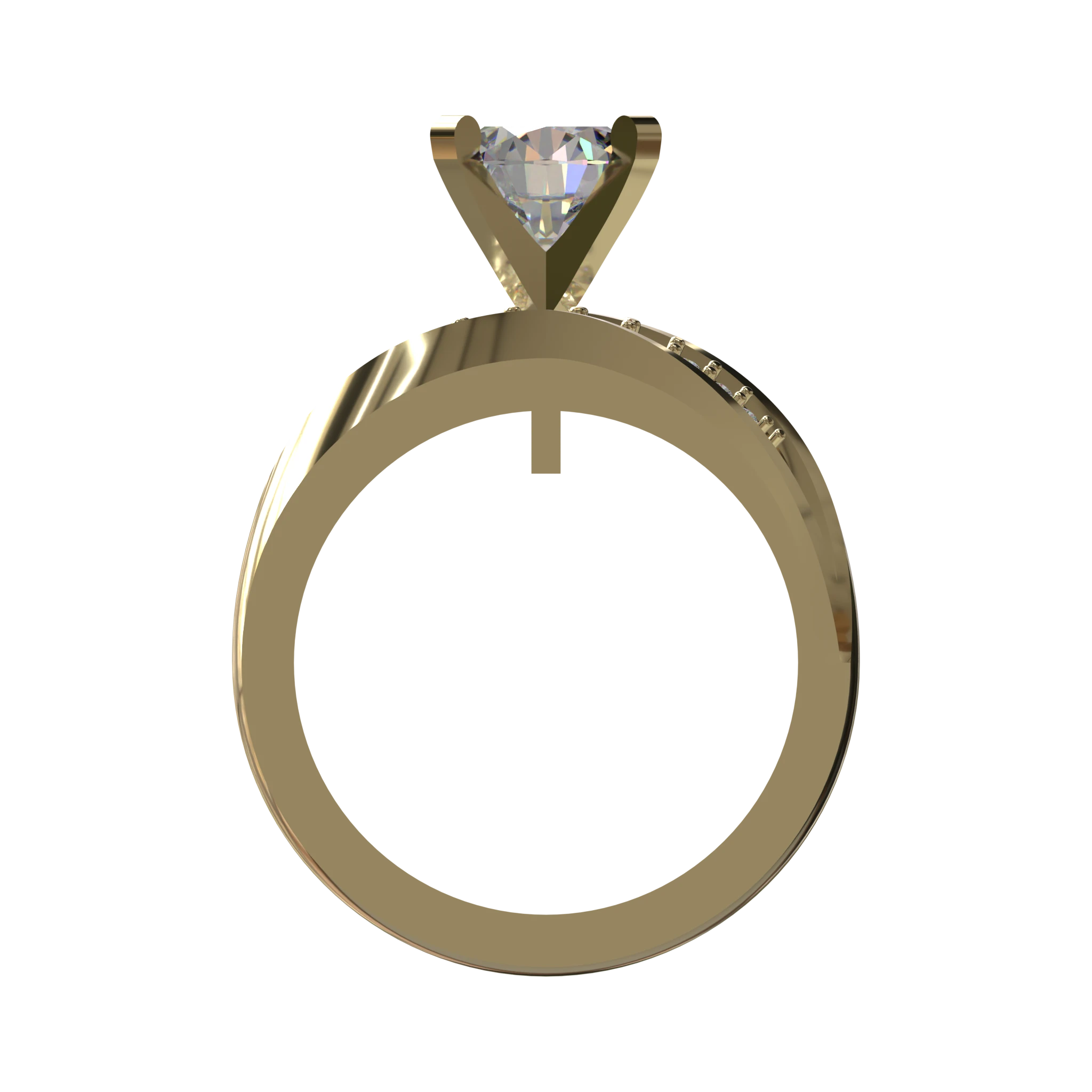 Engagement And Wedding Ring view 2