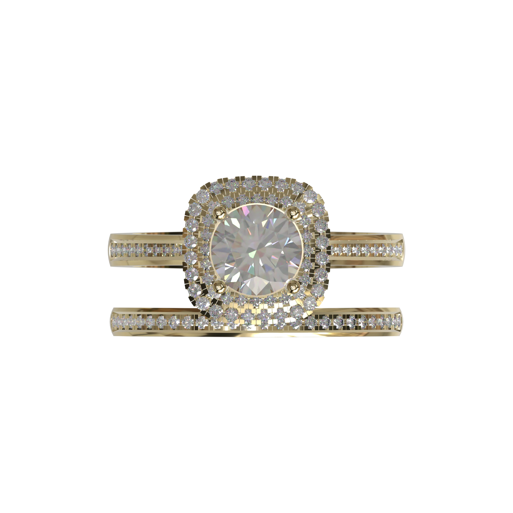 Engagement And Wedding Ring view 4