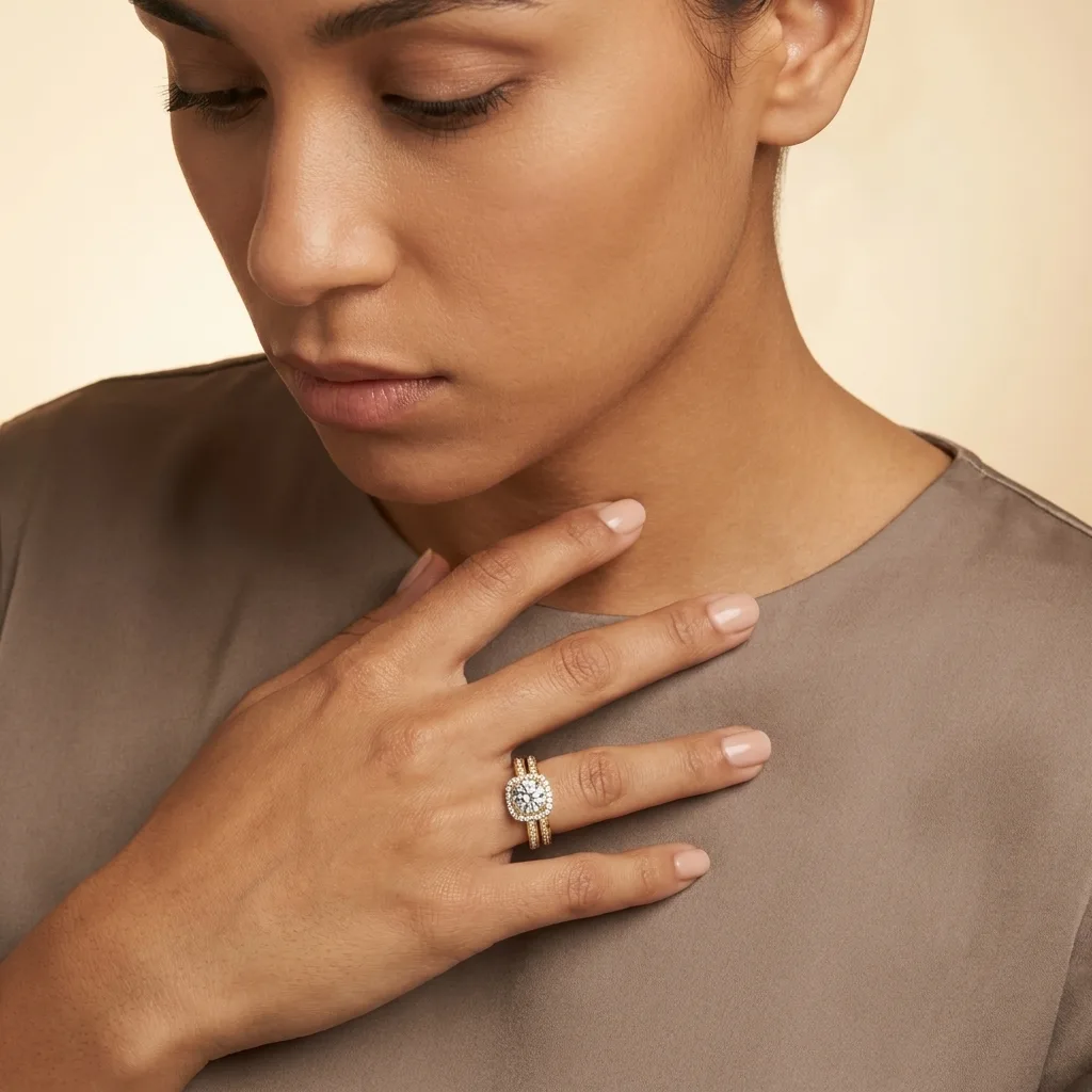 Engagement And Wedding Ring view 3