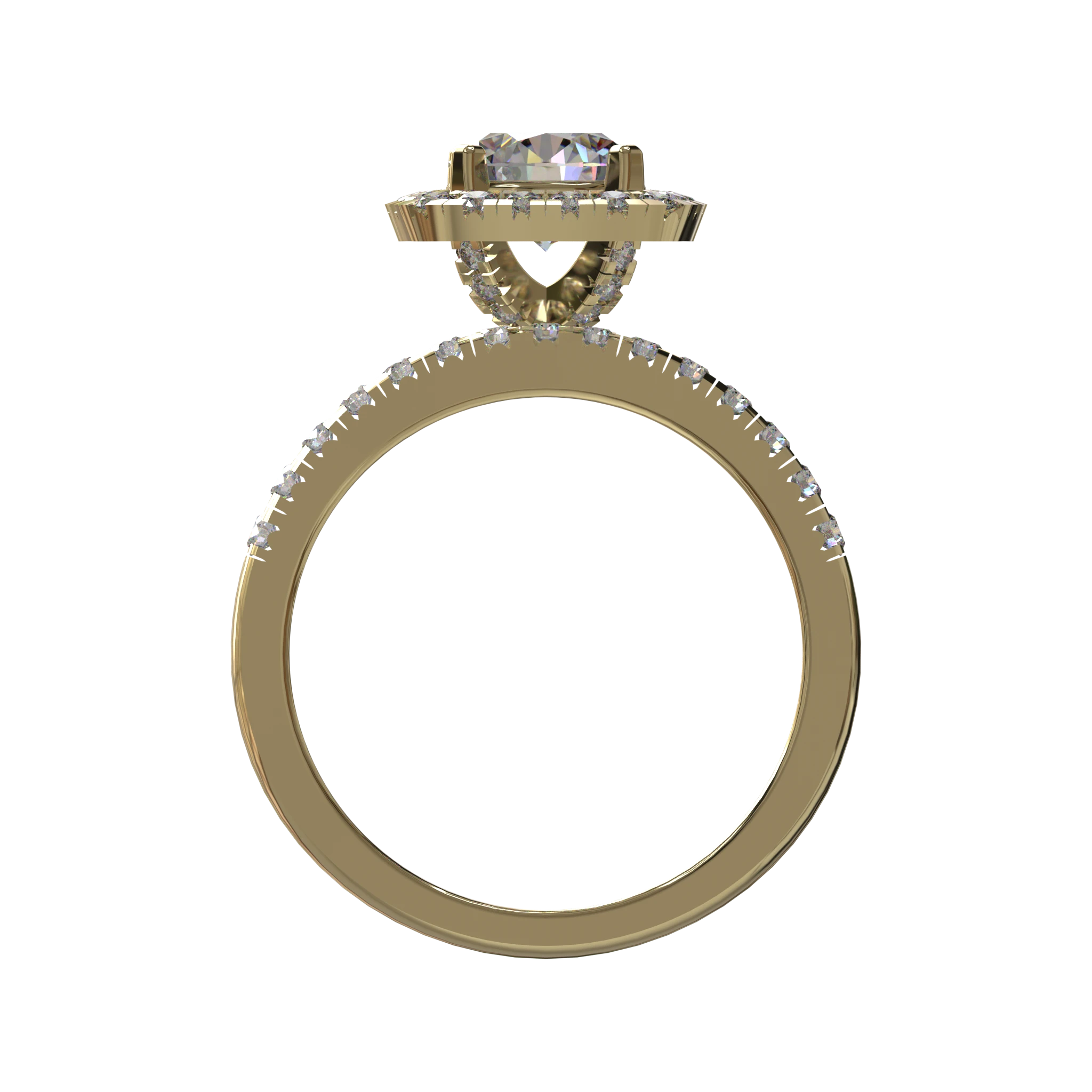 Engagement And Wedding Ring view 2