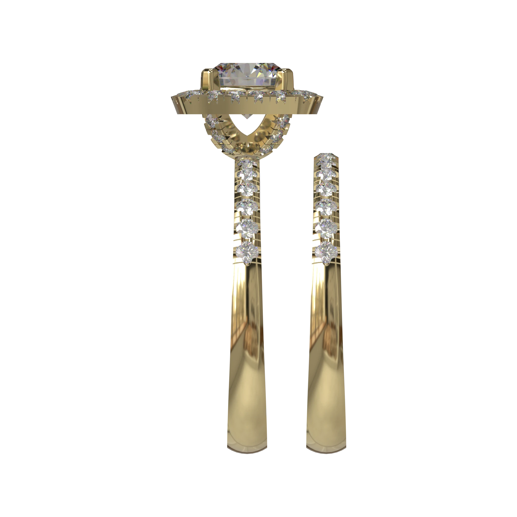 Engagement And Wedding Ring view 3