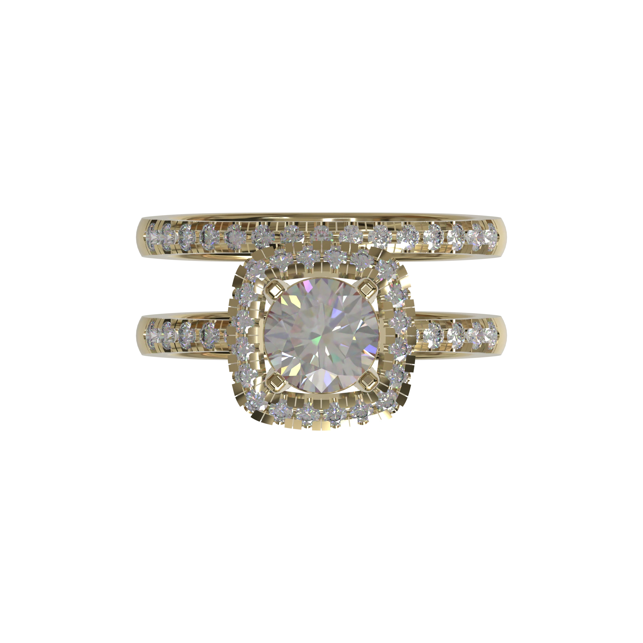 Engagement And Wedding Ring view 4