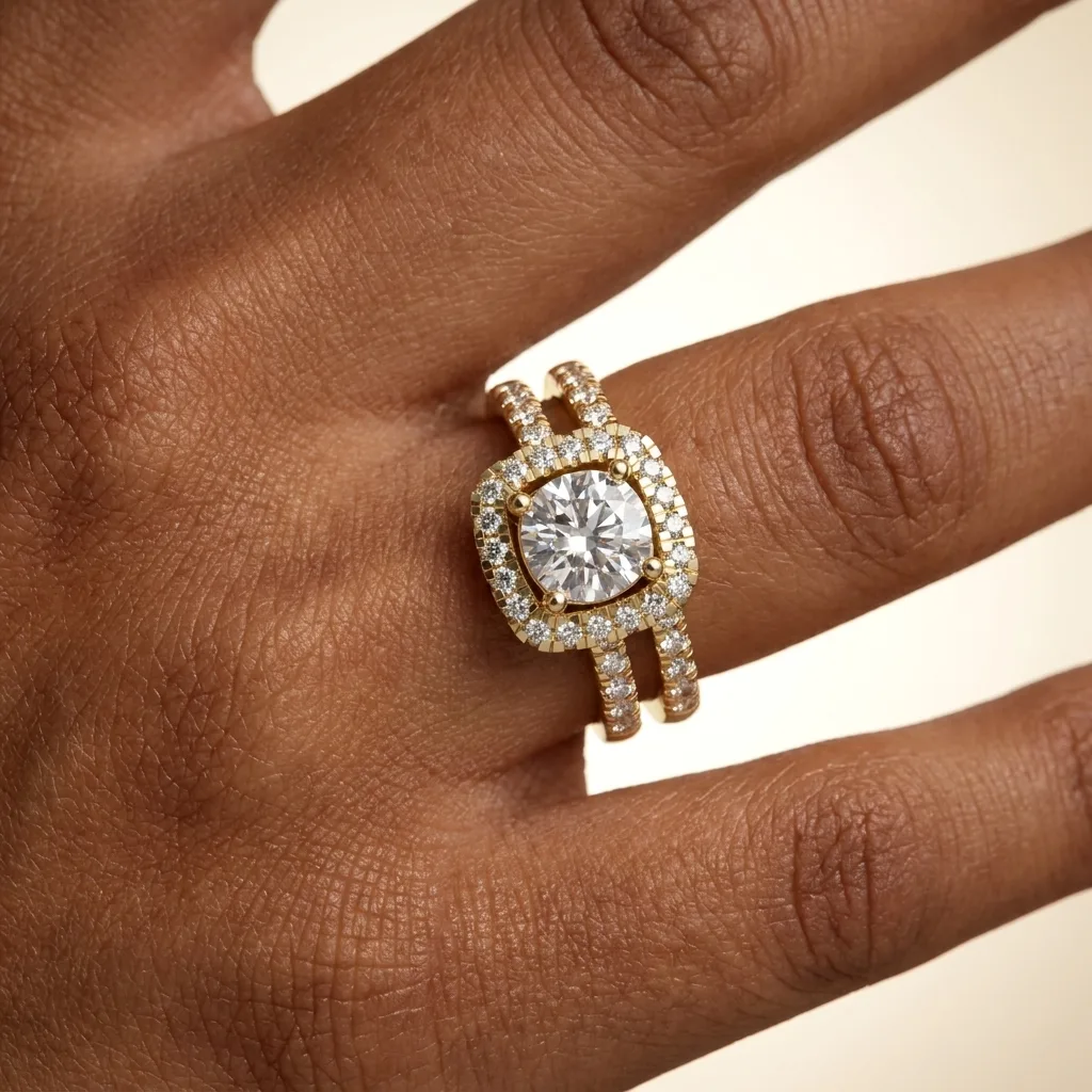Engagement And Wedding Ring view 2