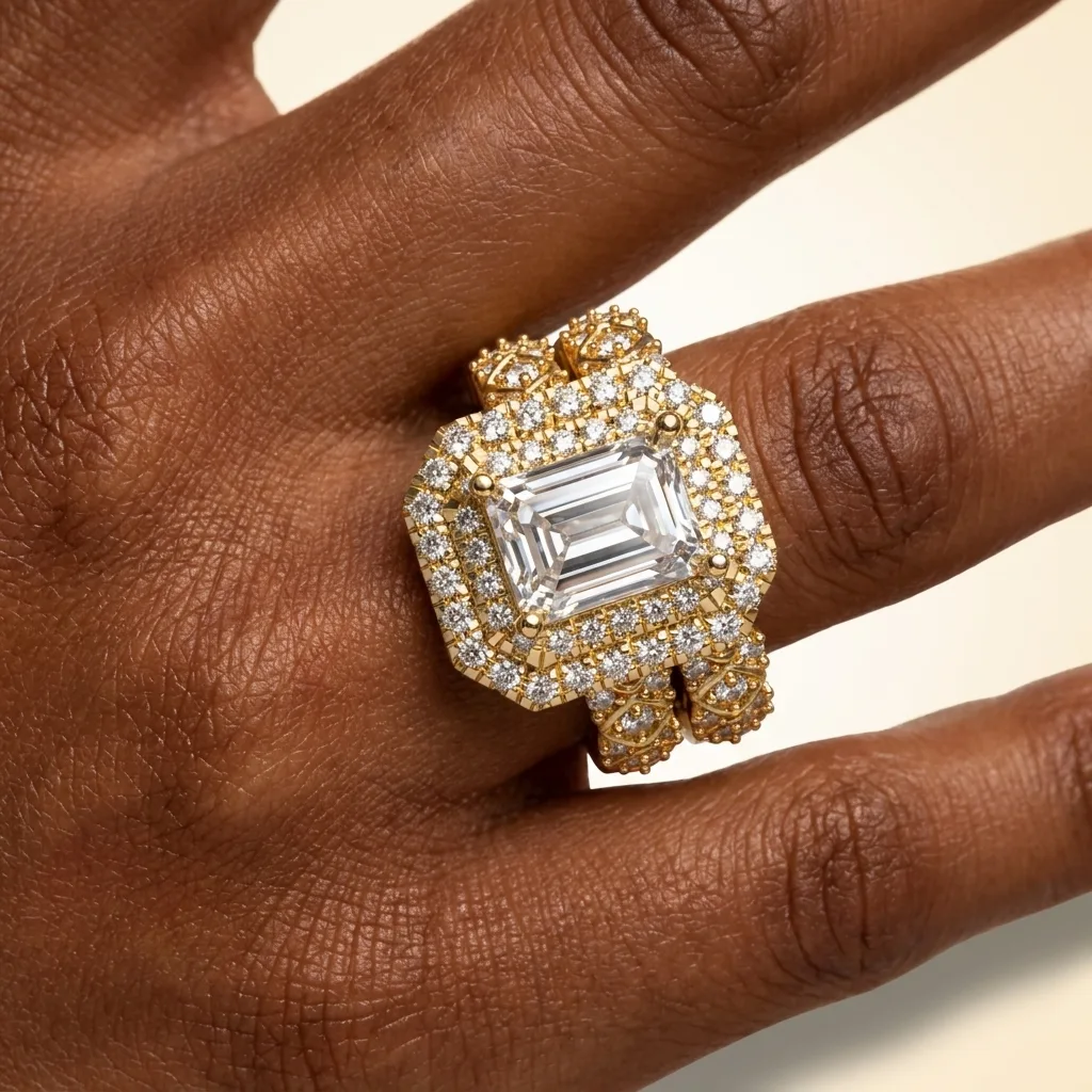 Engagement And Wedding Ring view 2