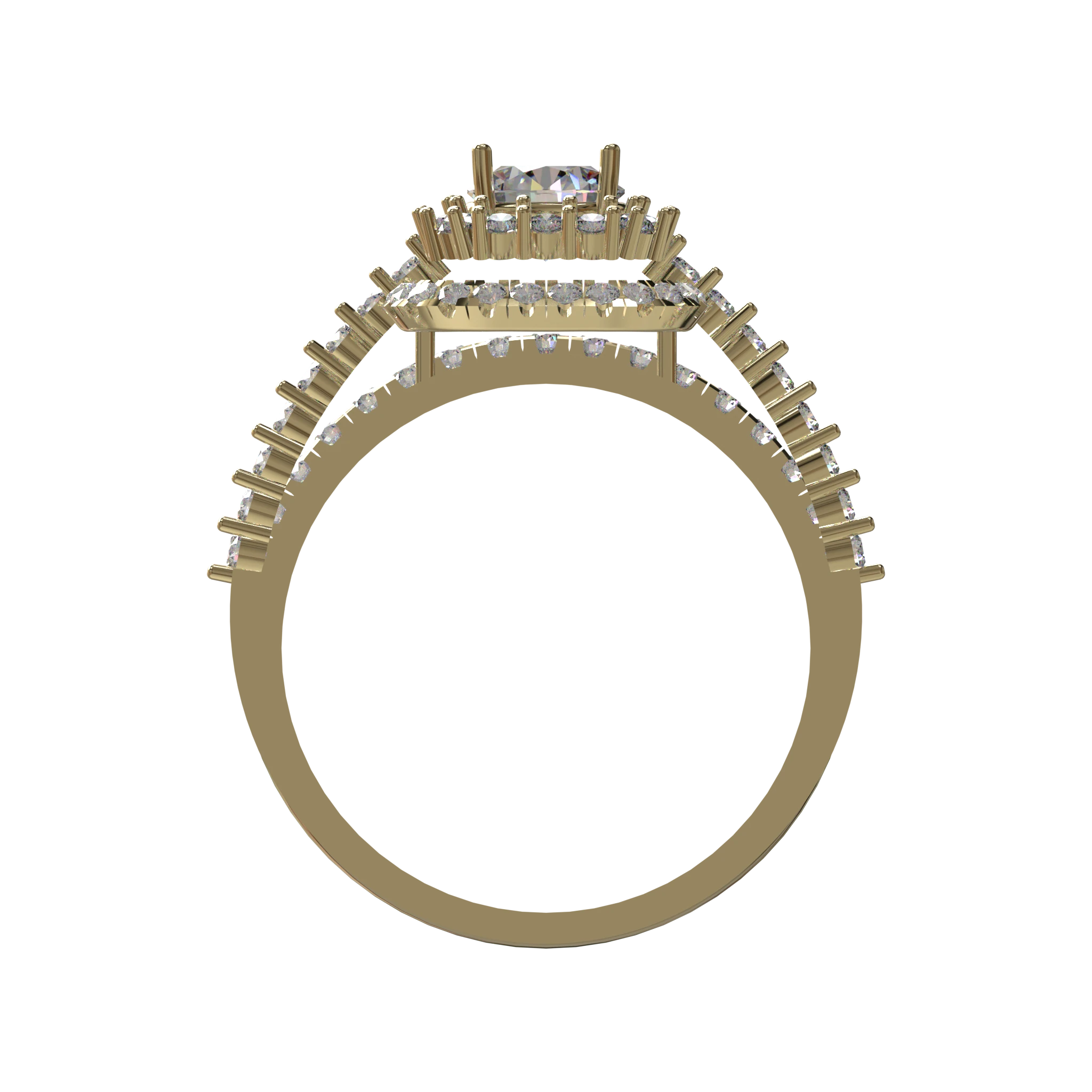 Engagement And Wedding Ring view 2