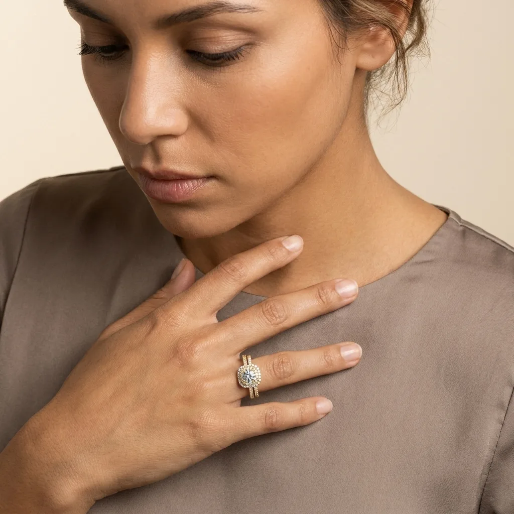 Engagement And Wedding Ring view 3