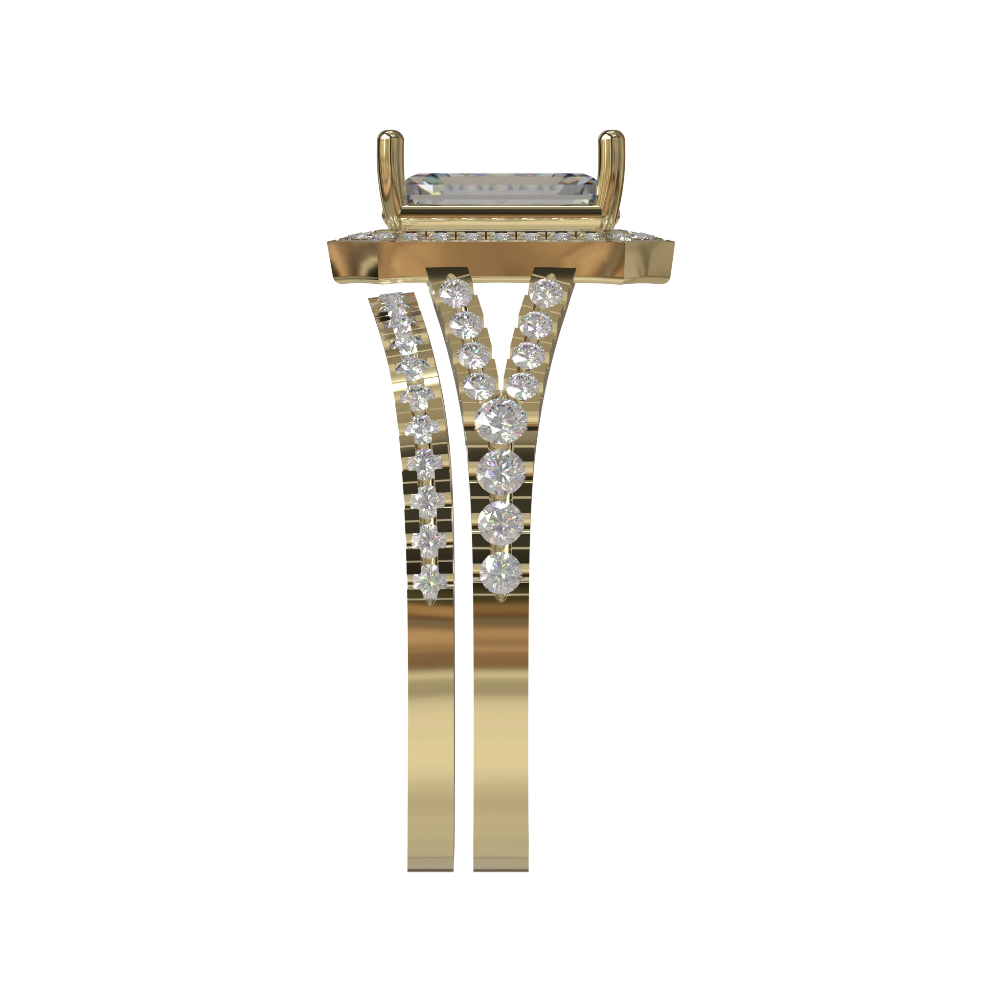 Engagement And Wedding Ring view 3