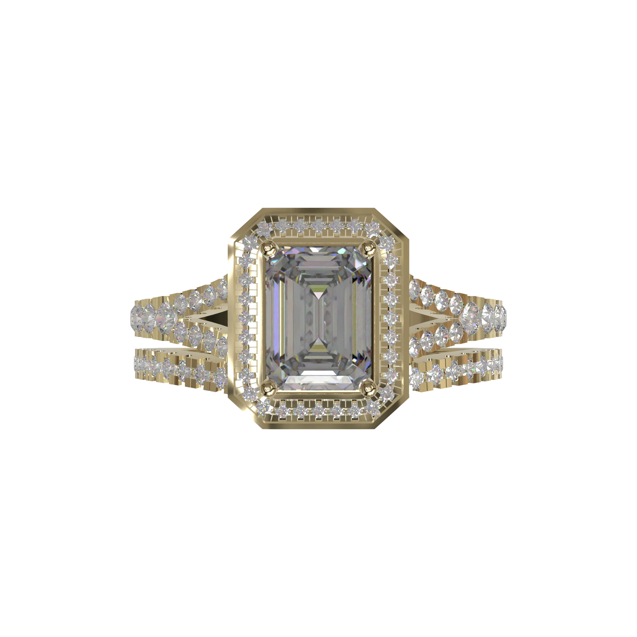 Engagement And Wedding Ring view 4