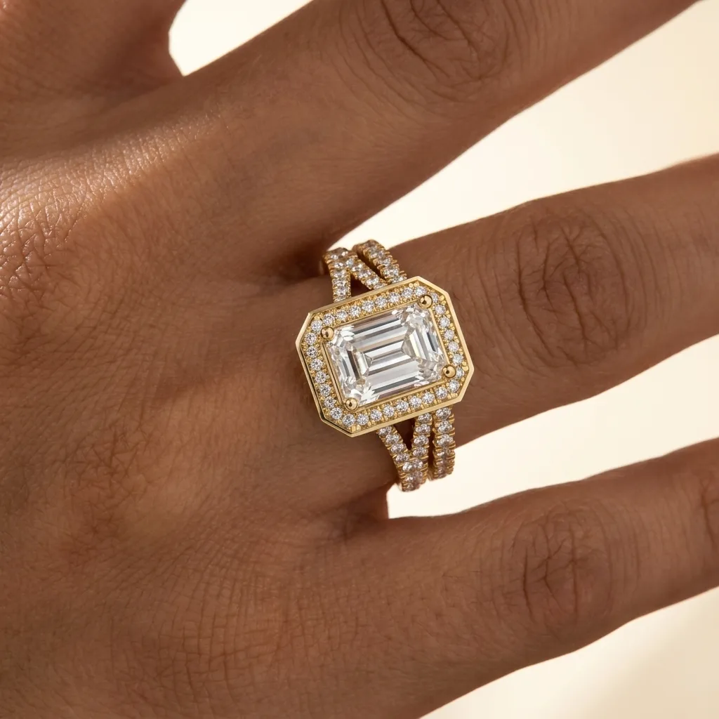 Engagement And Wedding Ring view 2