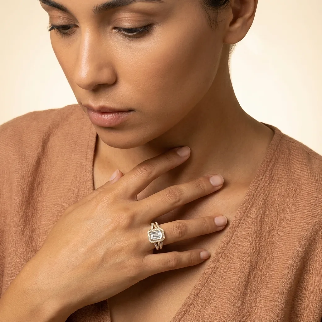 Engagement And Wedding Ring view 3