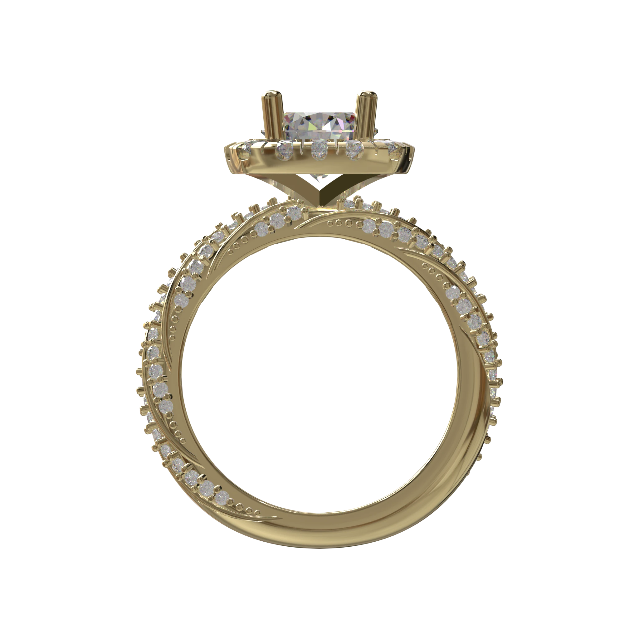 Engagement And Wedding Ring view 2
