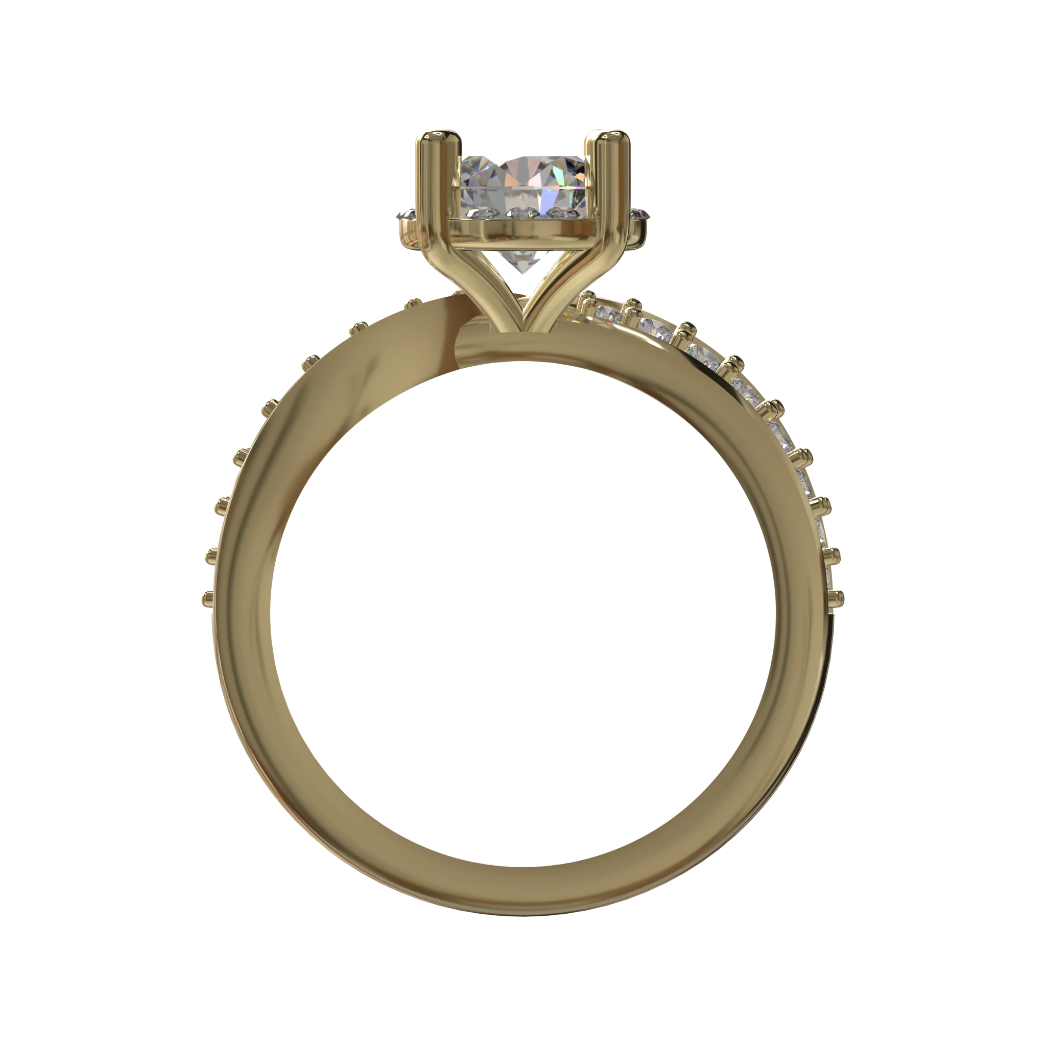 Engagement And Wedding Ring view 2