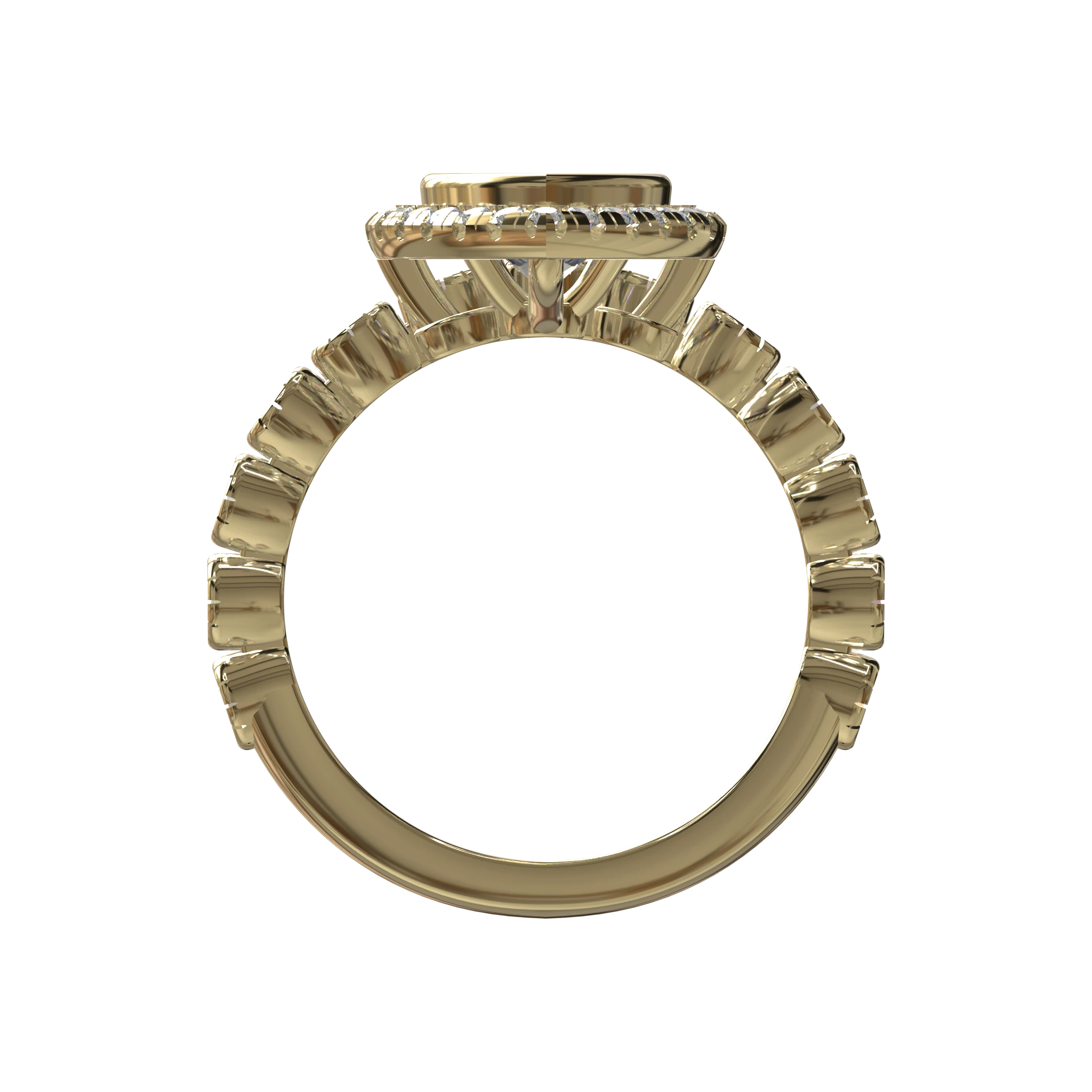 Engagement And Wedding Ring view 2