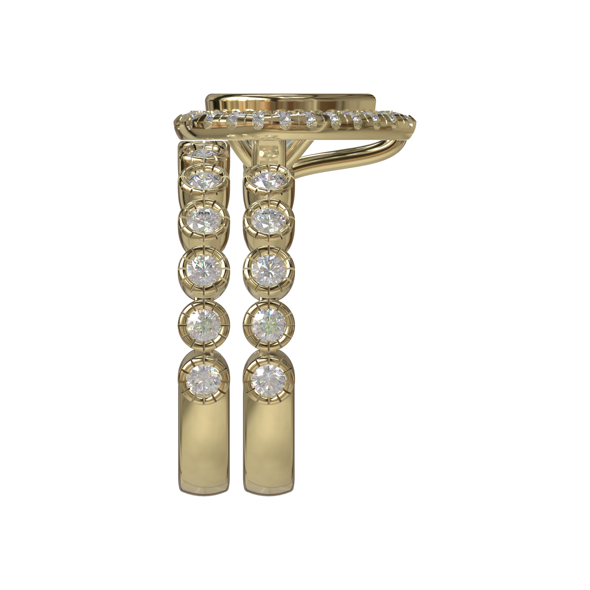 Engagement And Wedding Ring view 3