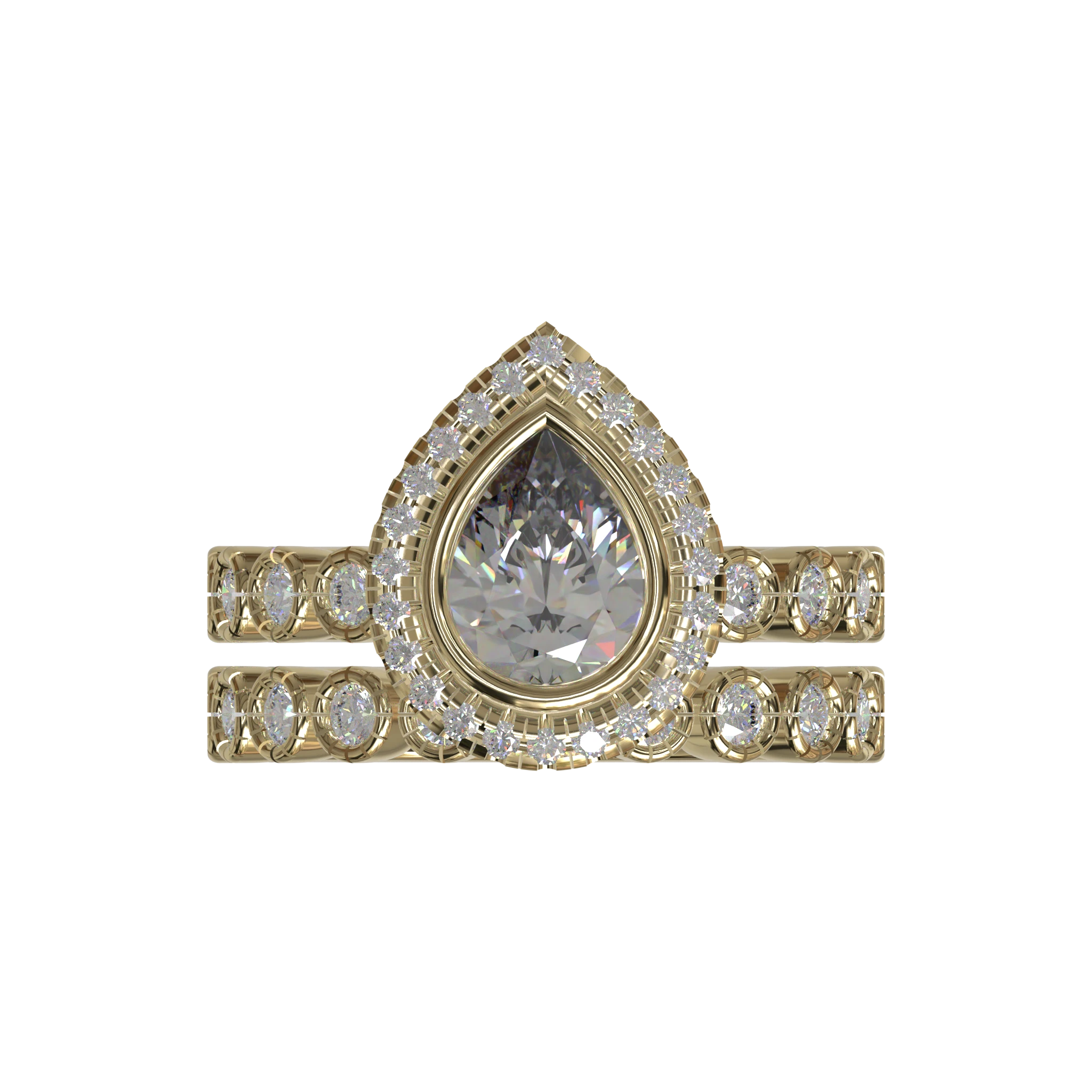 Engagement And Wedding Ring view 4