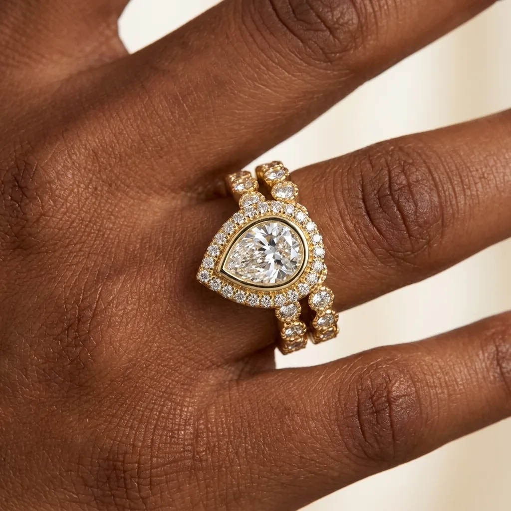 Engagement And Wedding Ring view 2
