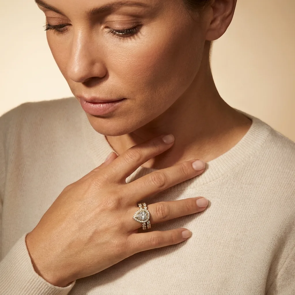 Engagement And Wedding Ring view 3