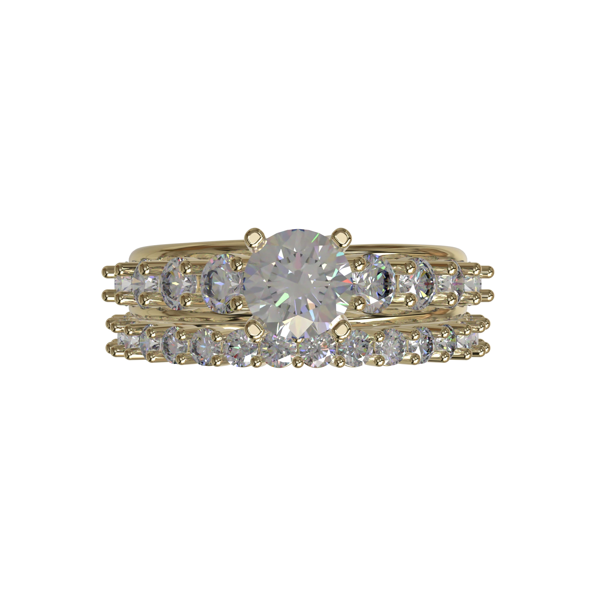 Engagement And Wedding Ring view 4