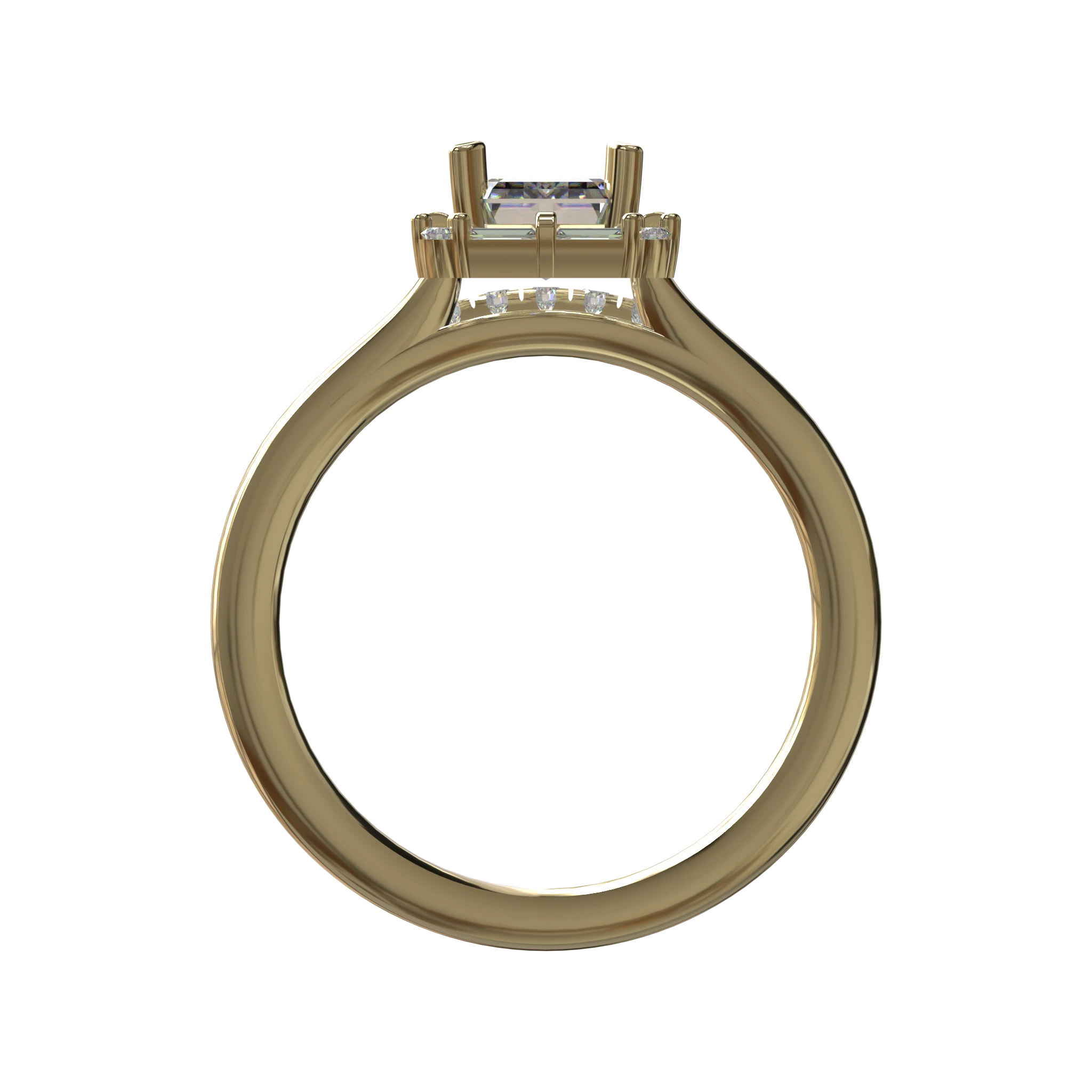 Engagement And Wedding Ring view 2